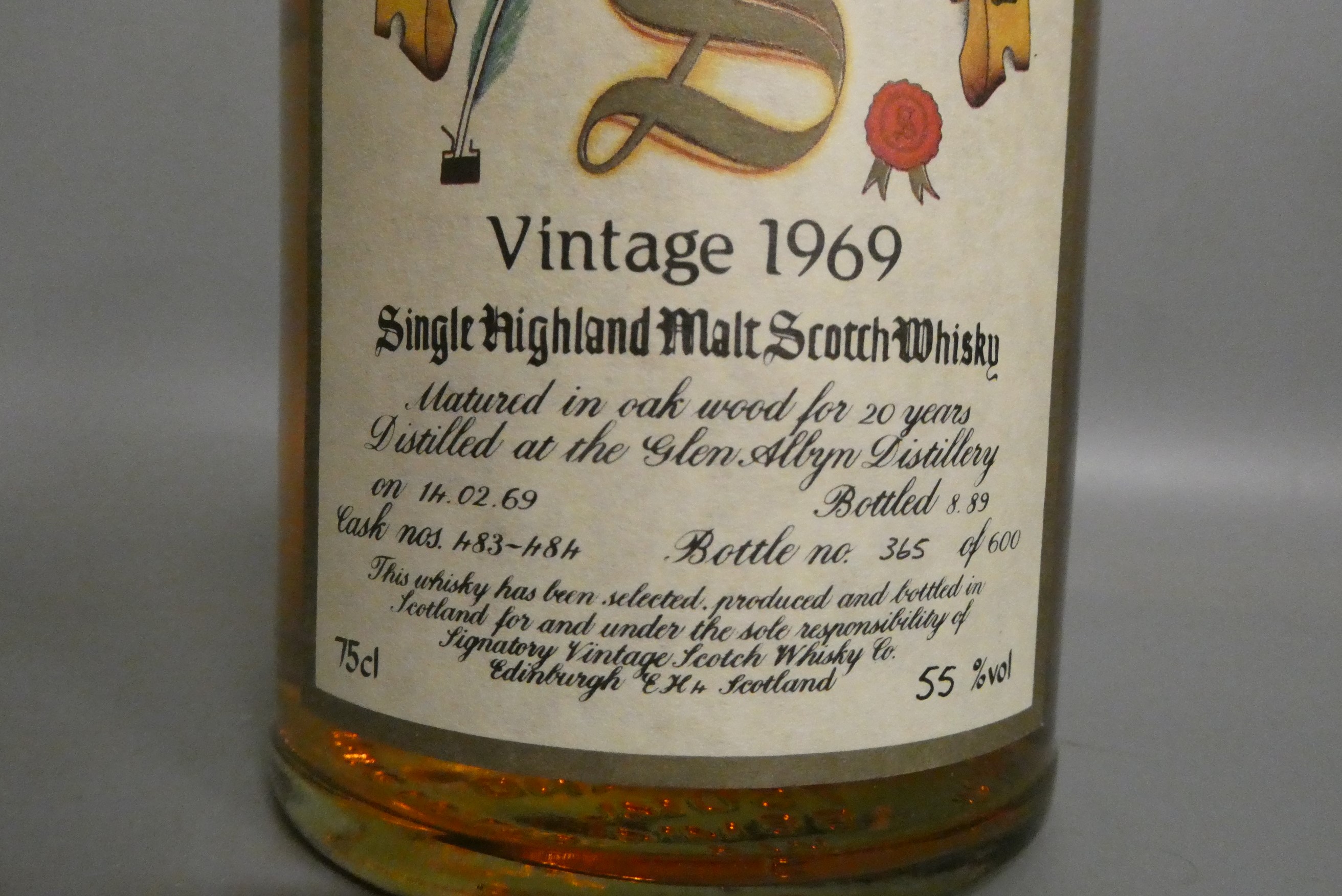 One bottle Glen Albyn 20yr old single Highland malt Scotch whisky Image