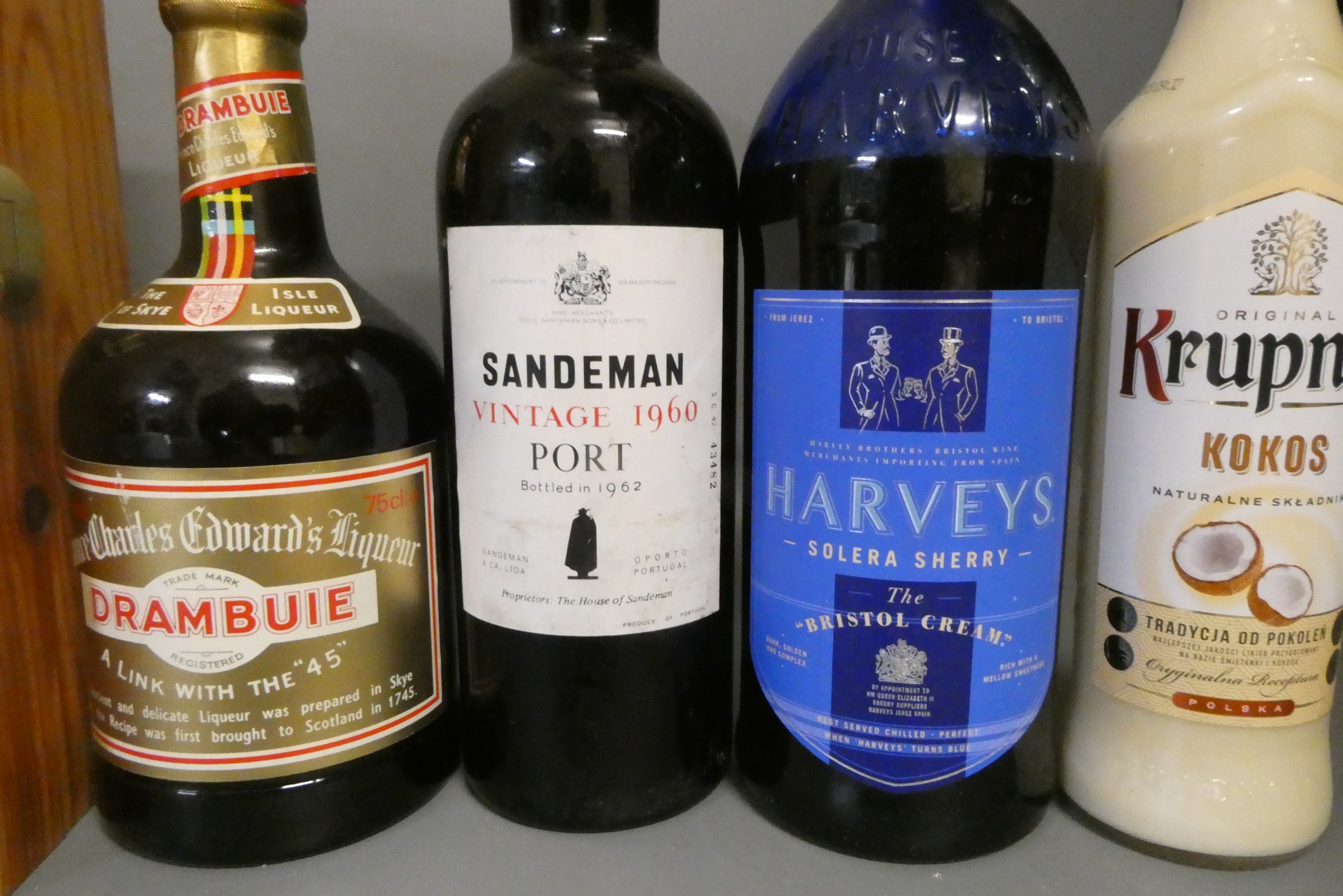 Twelve bottles of mixed alcohol and cognac Image