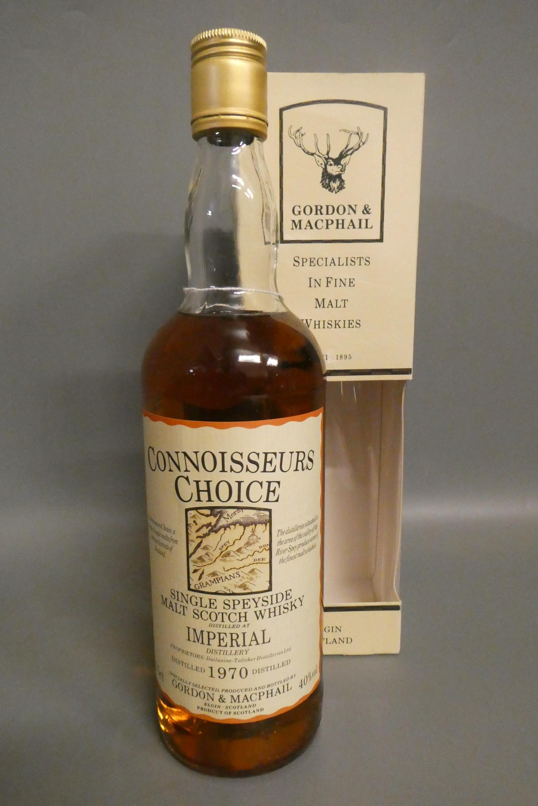 One bottle Connoisseurs Choice Imperial (closed 1998) single Speyside malt Scotch whisky, distilled Image