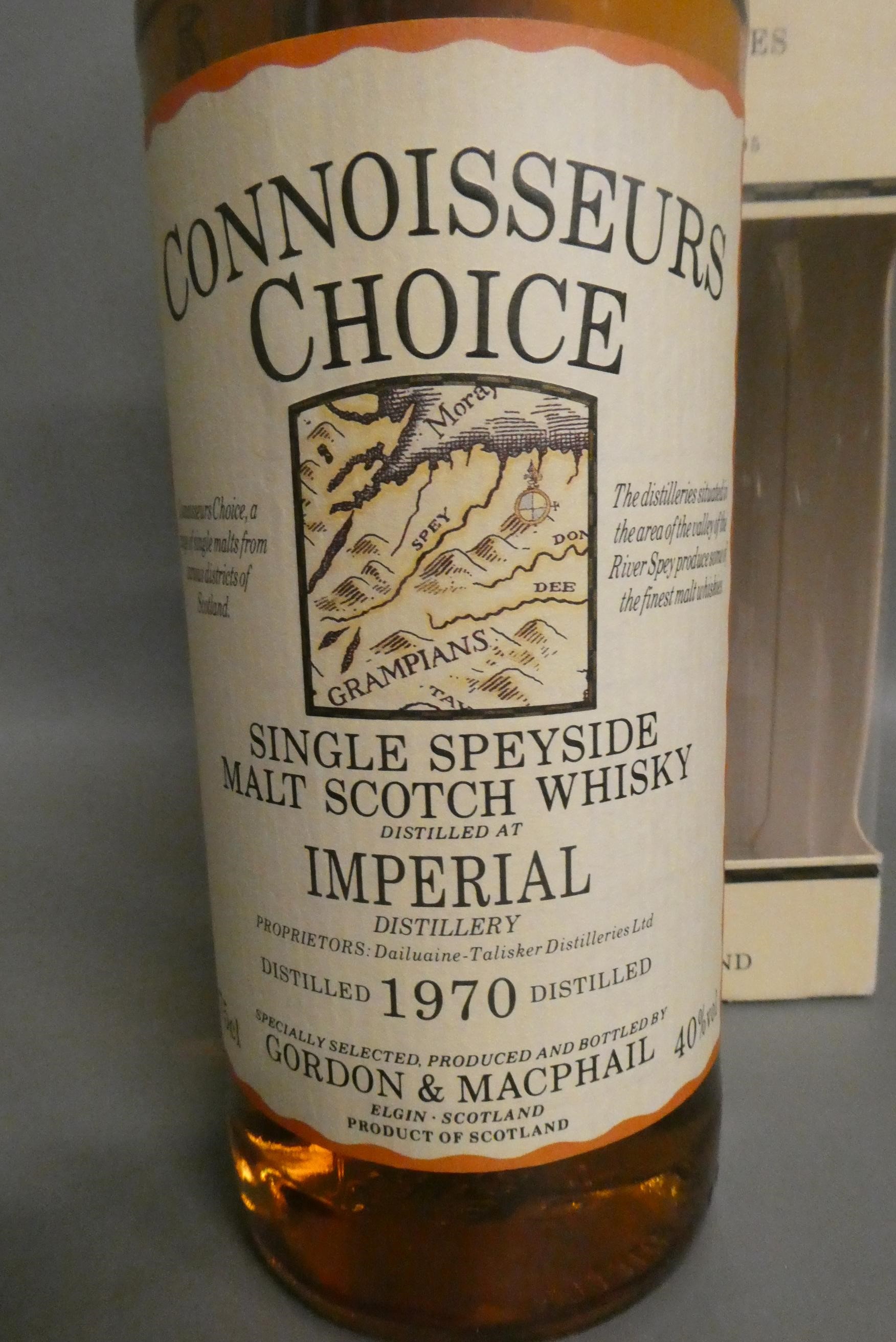One bottle Connoisseurs Choice Imperial (closed 1998) single Speyside malt Scotch whisky, distilled Image