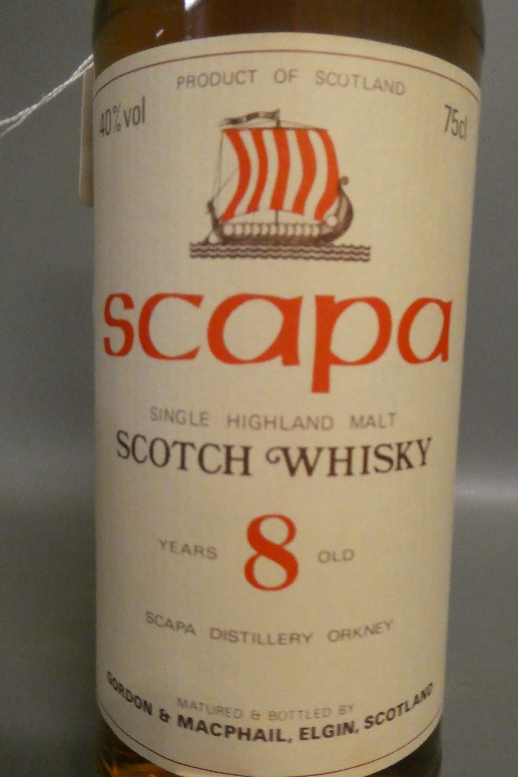 One bottle Scapa 8yr old single Highland malt Scotch whisky, Gordon & Macphail bottling, 40%, 75cl Image