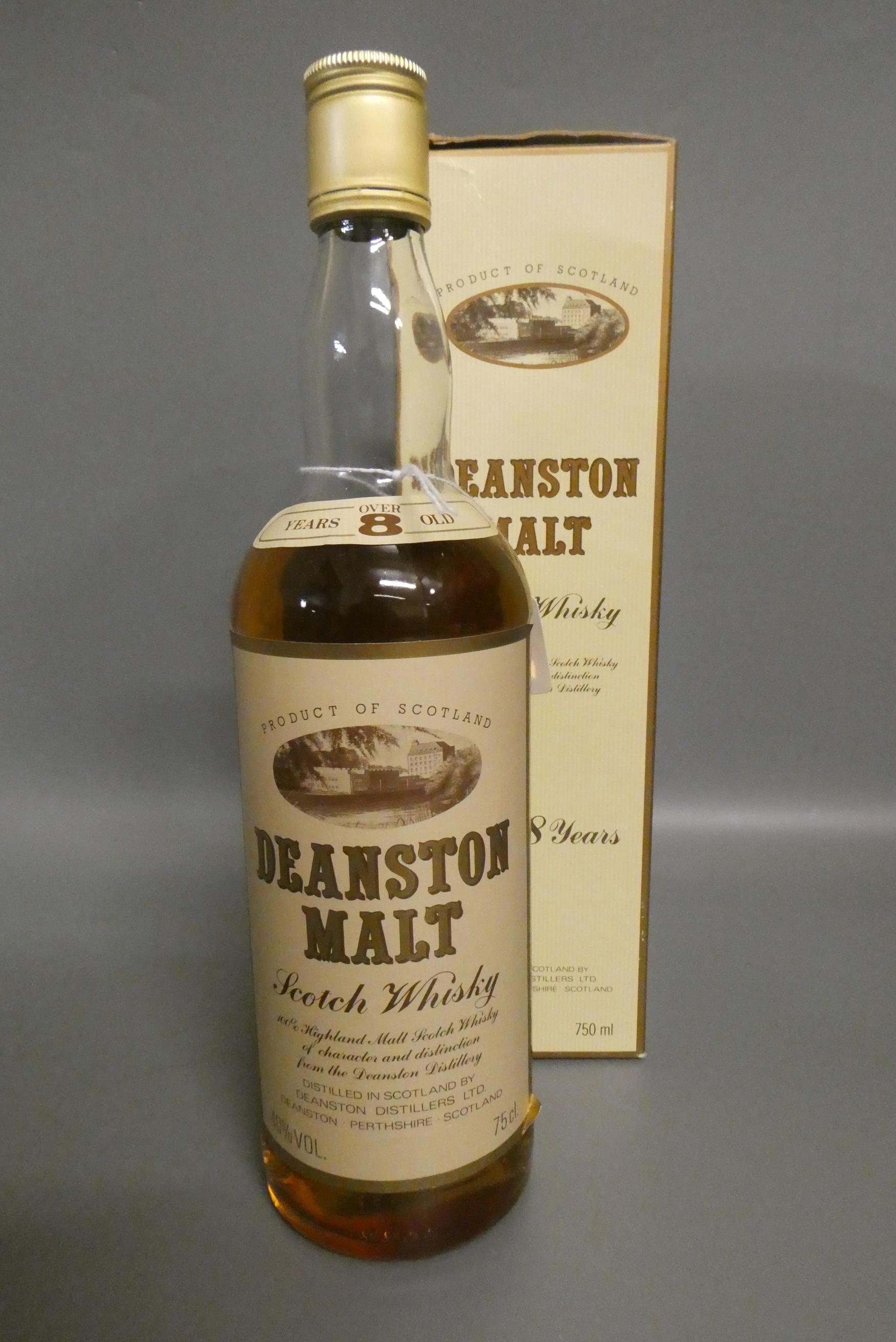 One bottle Deanston Malt 8yr old Scotch whisky, boxed, 40%, 750ml (Est. plus 24% premium inc. VAT) Image