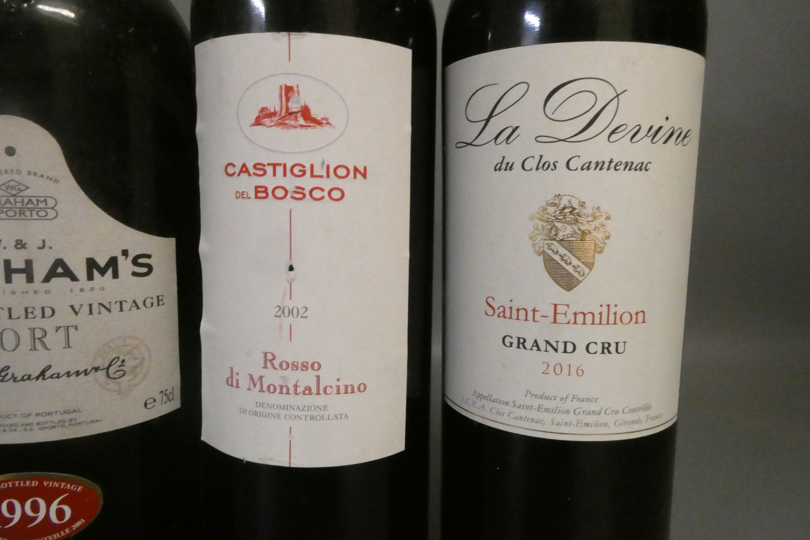 Five bottles of wine and port Image