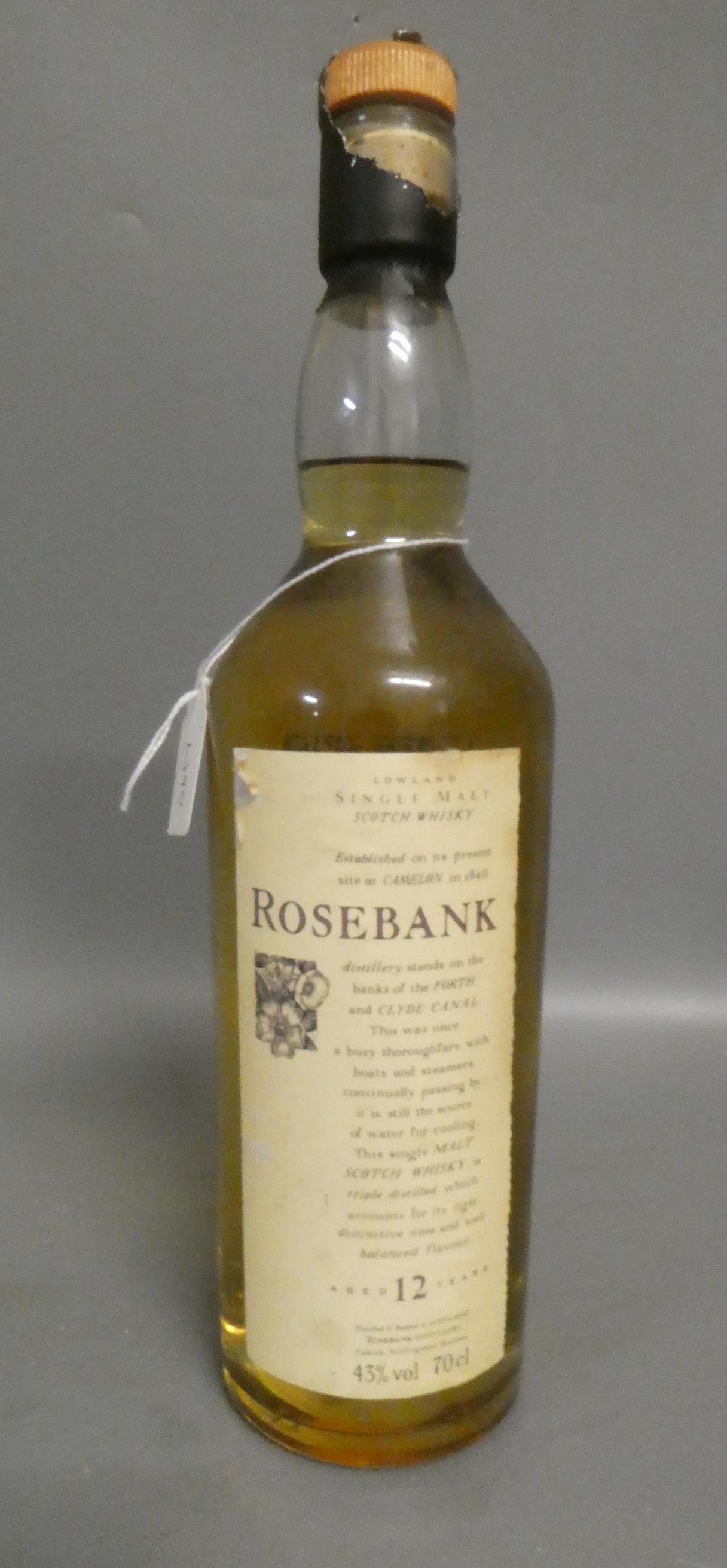 One bottle Rosebank 12 year old Flora & Fauna Lowland single malt whisky, 43%, 70cl (Est. plus 24% Image