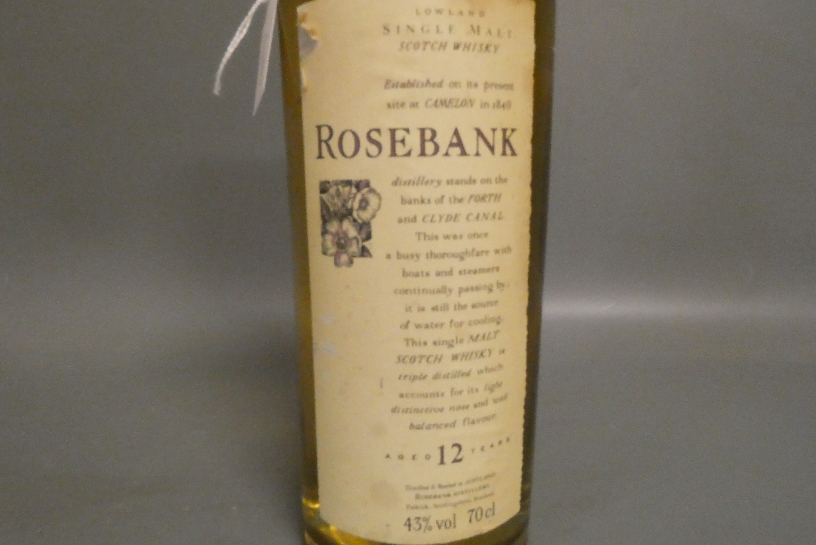 One bottle Rosebank 12 year old Flora & Fauna Lowland single malt whisky, 43%, 70cl (Est. plus 24% Image