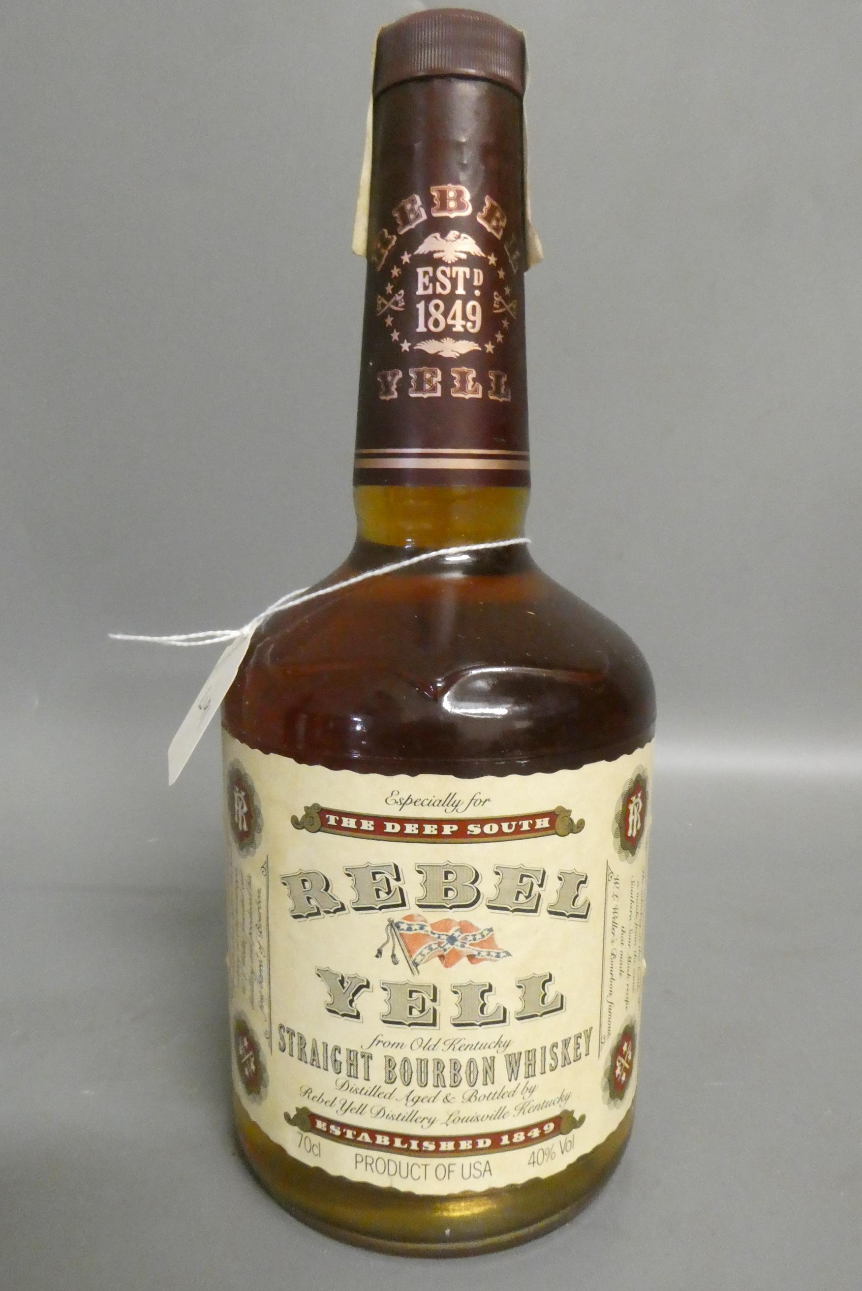 One bottle Rebel Yell, straight bourbon whiskey, 40%, 70cl (Est. plus 24% premium inc. VAT) Image