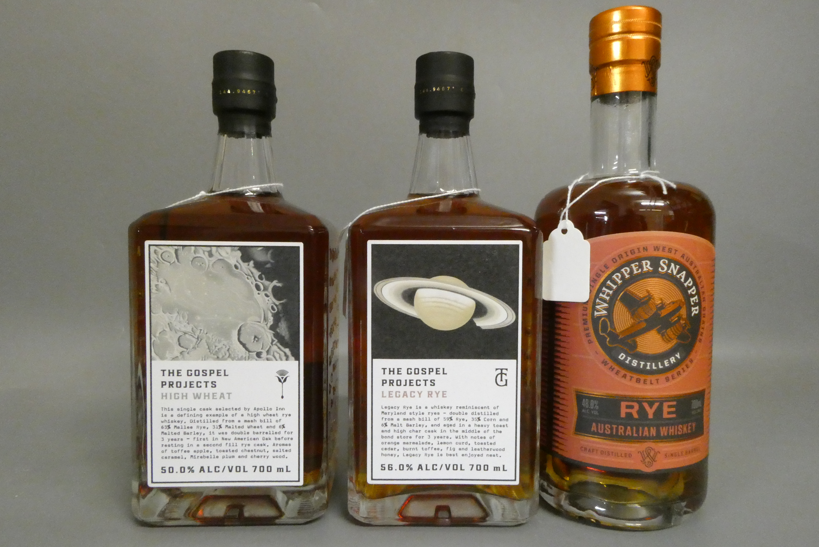 Two bottles The Gospel Projects Australian whiskey Image