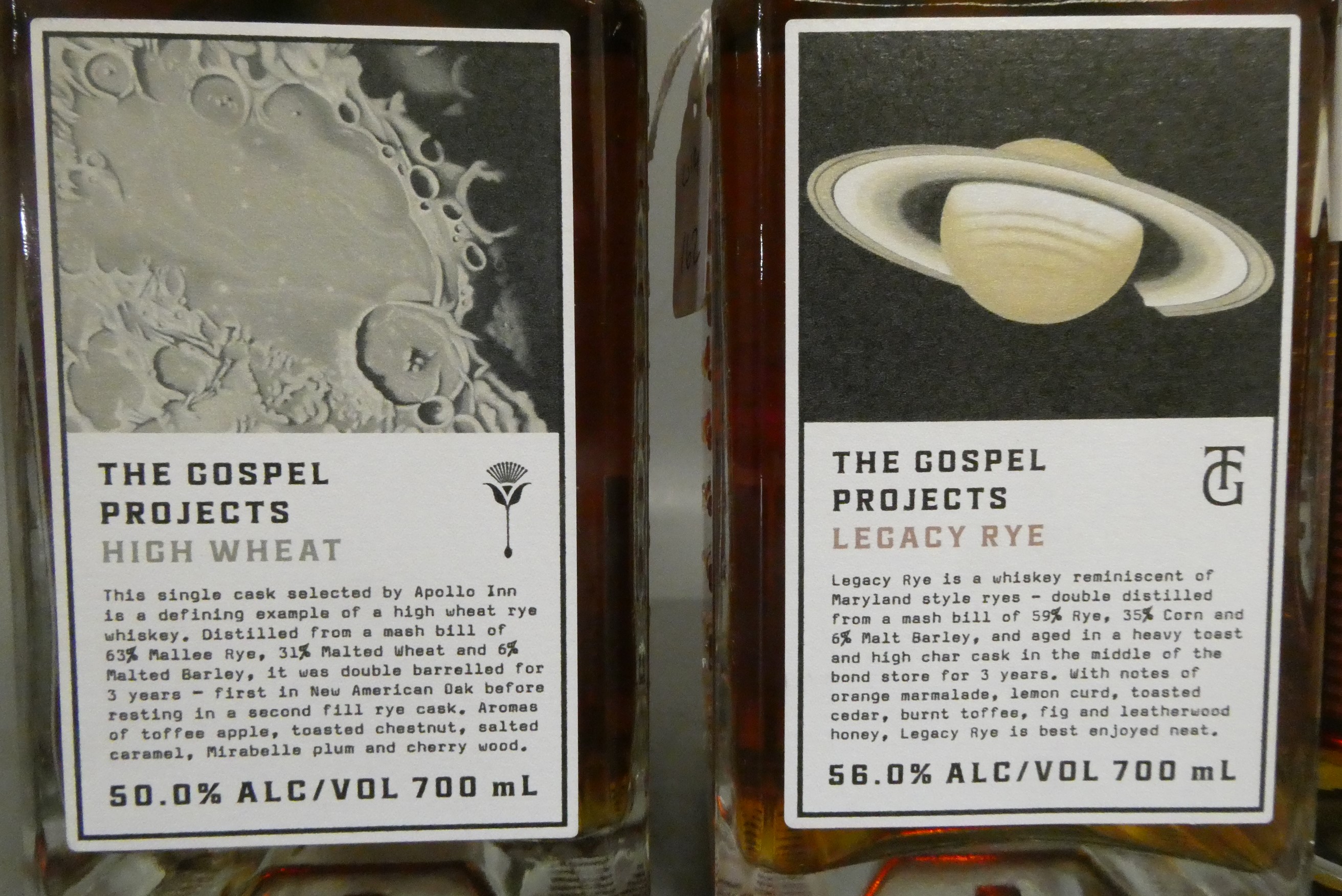 Two bottles The Gospel Projects Australian whiskey Image