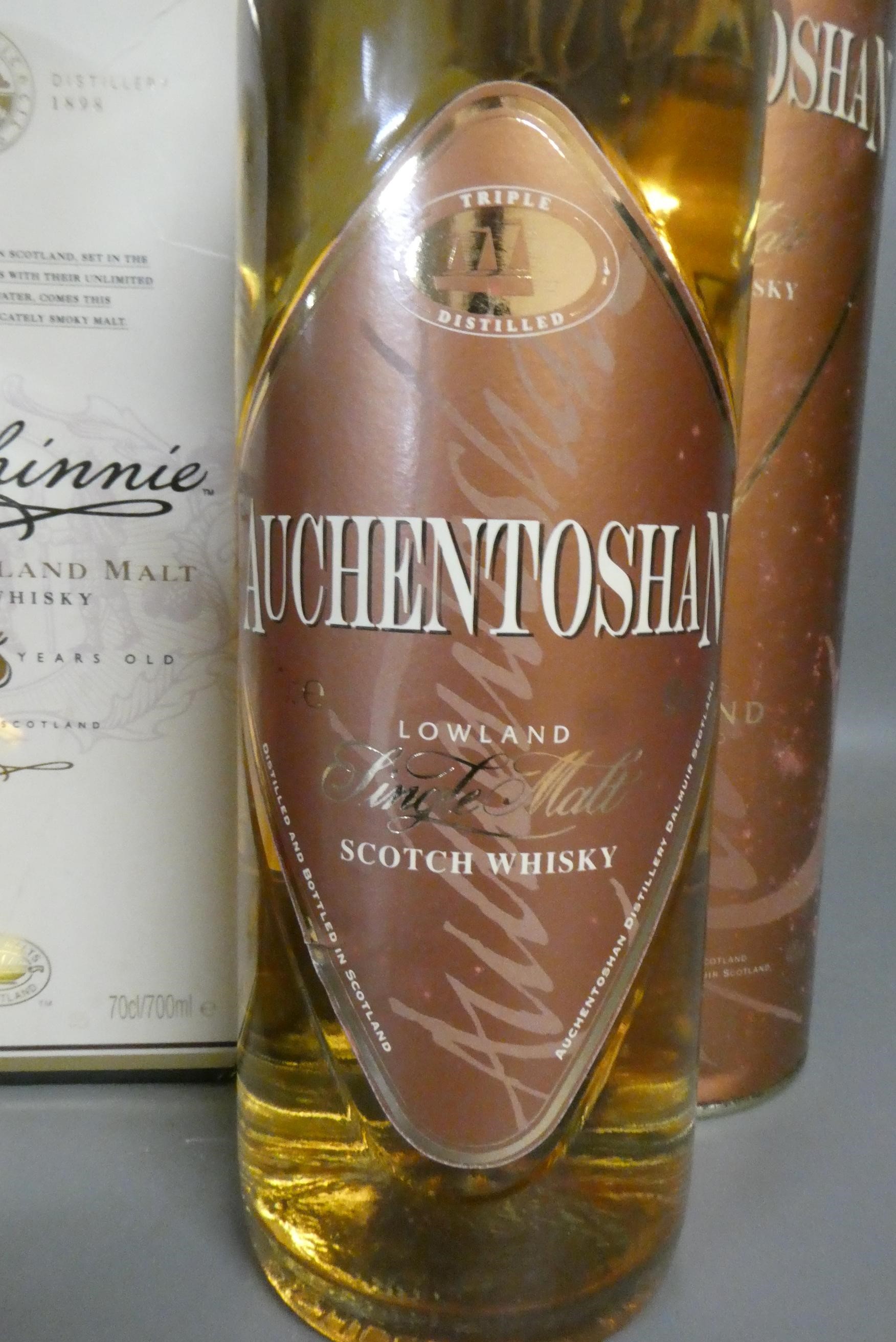 Three boxed bottles Scotch whisky, comprising a 70cl 15yr old Dalwhinnie 43%, a litre 12yr old Image