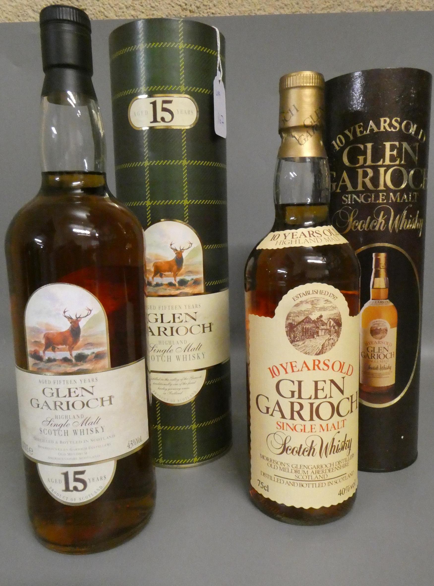 Two bottles Glen Garioch Highland single malt Scotch whisky, comprising a vintage 75cl bottle 10yr Image