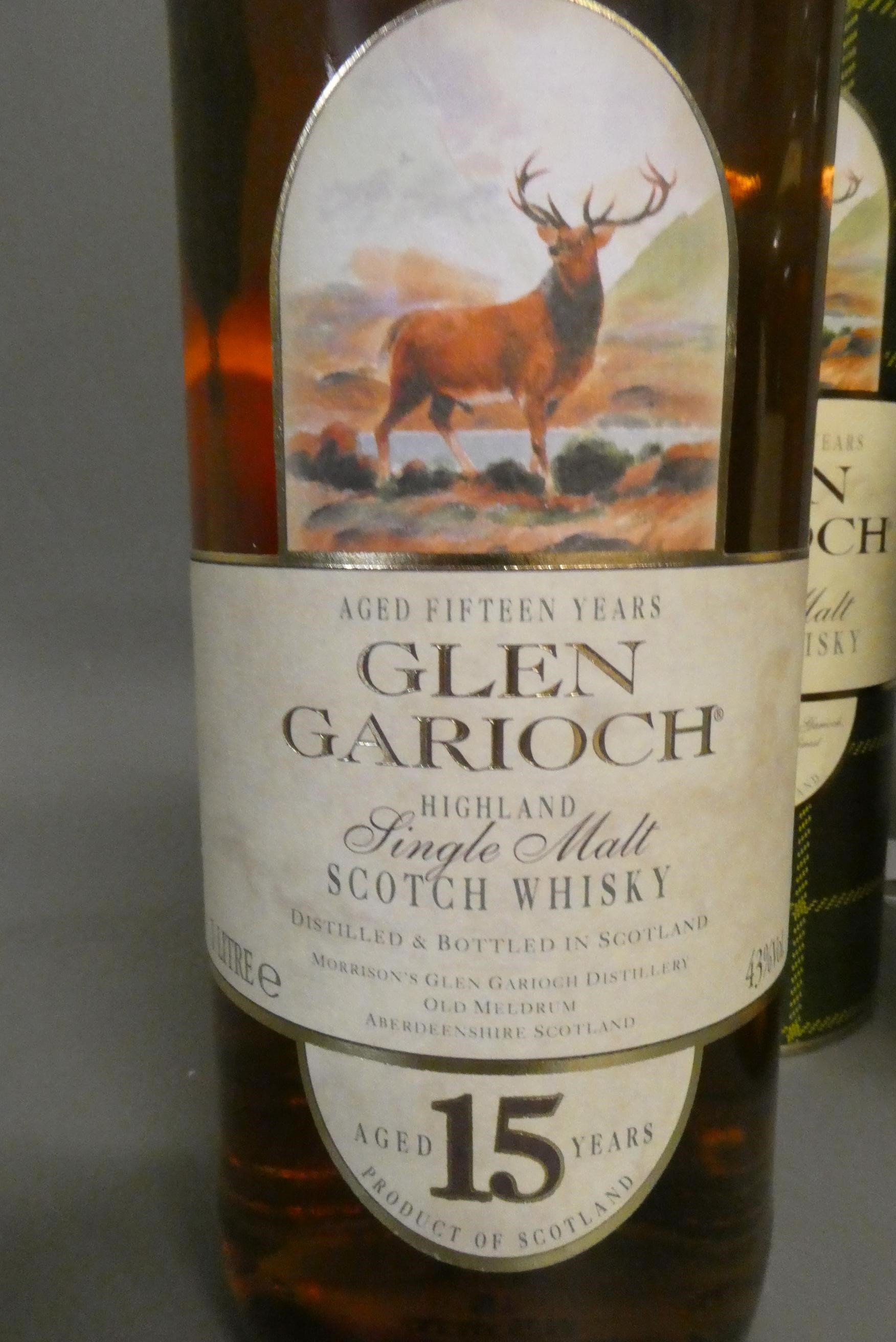 Two bottles Glen Garioch Highland single malt Scotch whisky, comprising a vintage 75cl bottle 10yr Image