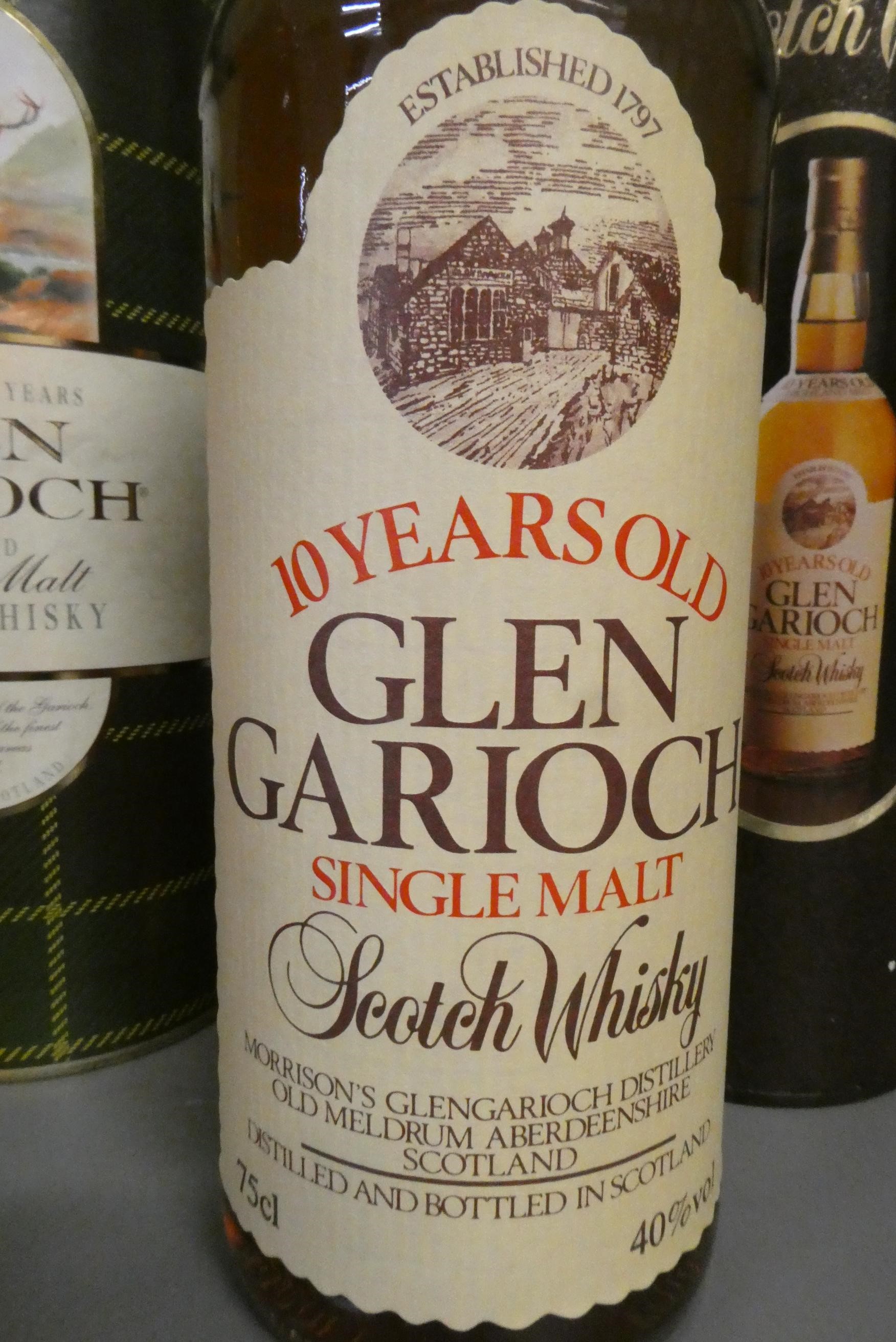 Two bottles Glen Garioch Highland single malt Scotch whisky, comprising a vintage 75cl bottle 10yr Image