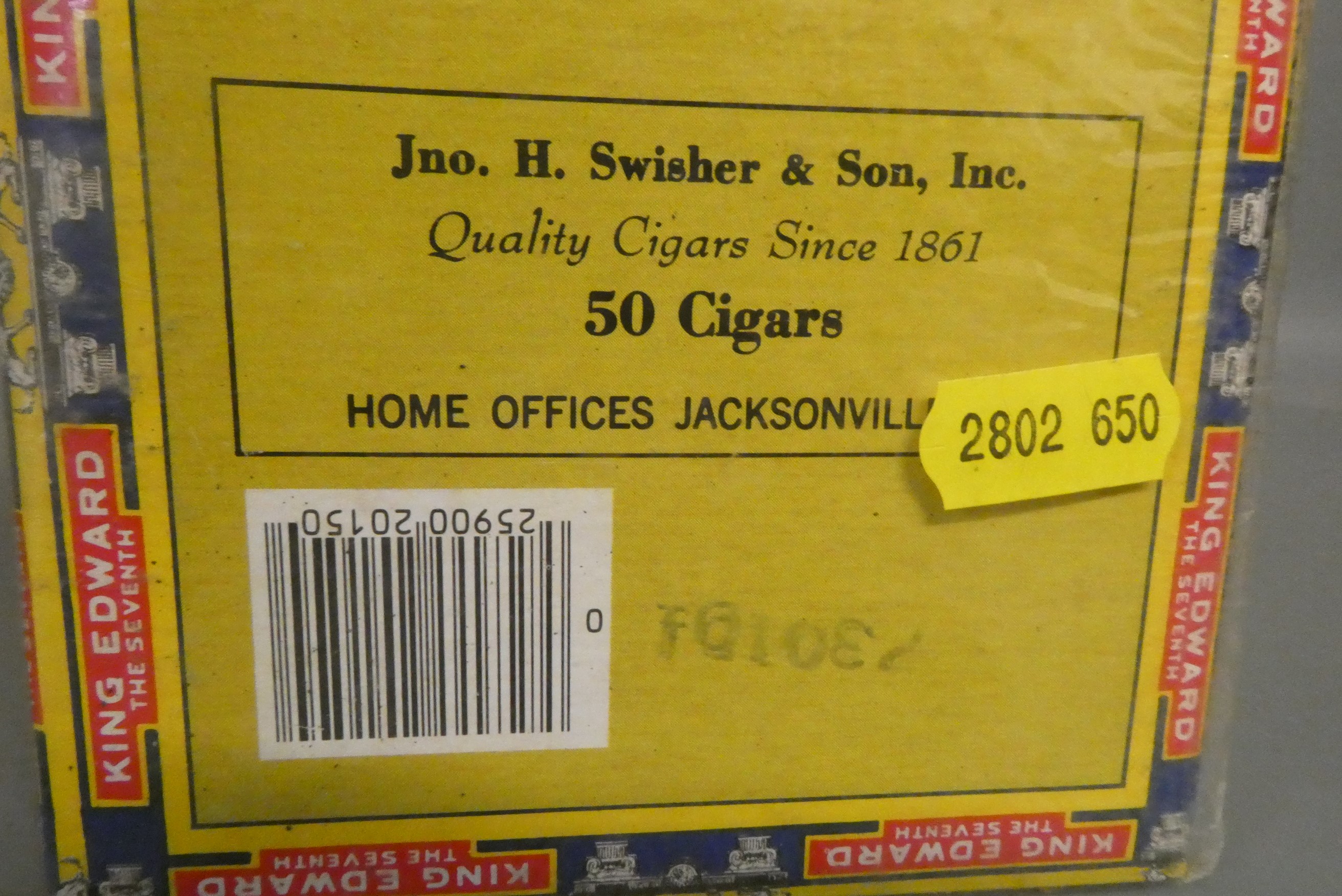 Fifty King Edward Specials cigars, boxed (Est. plus 24% premium inc. VAT) Image