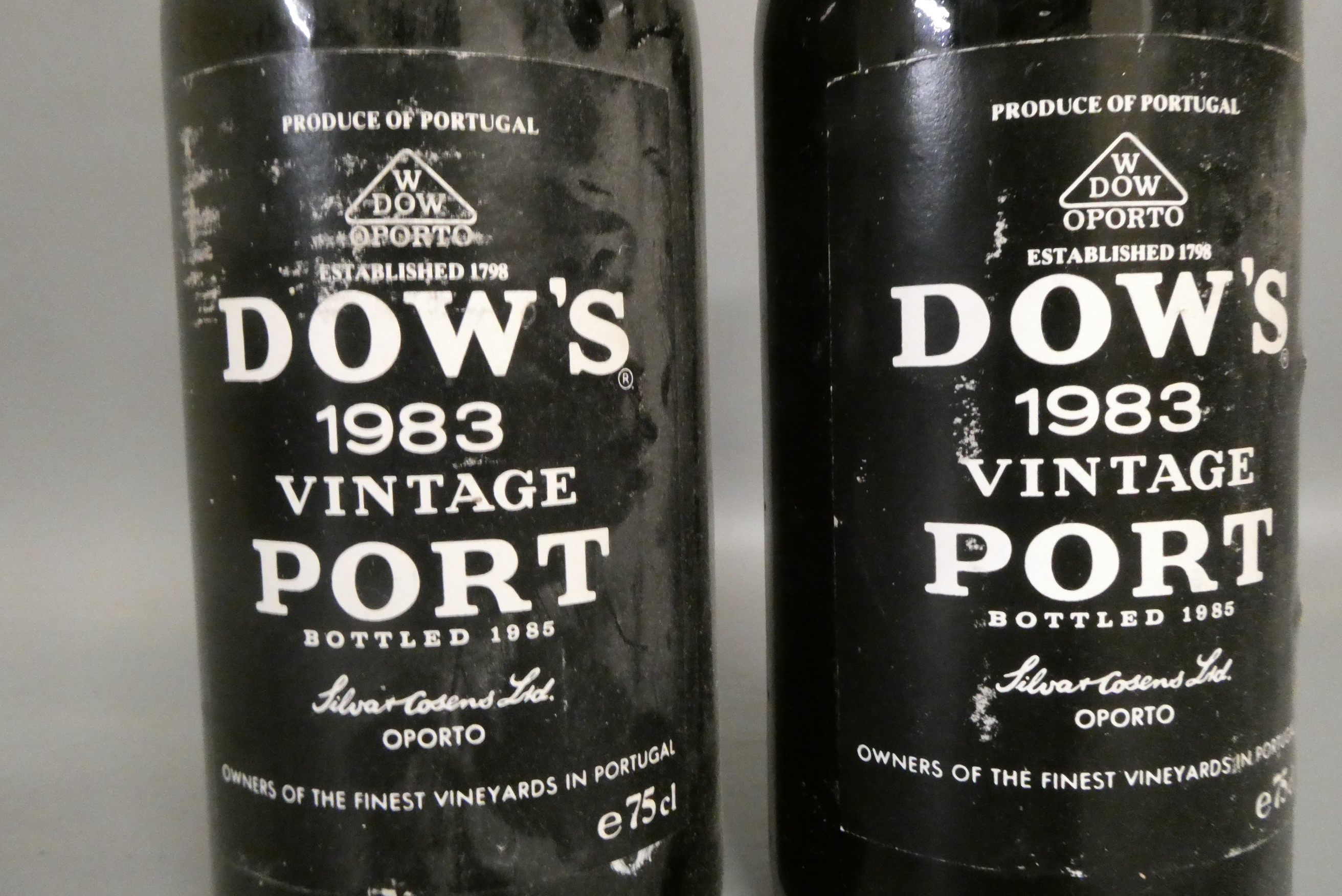 Two bottles Dow's 1983 vintage port (Est. plus 24% premium inc. VAT) Image