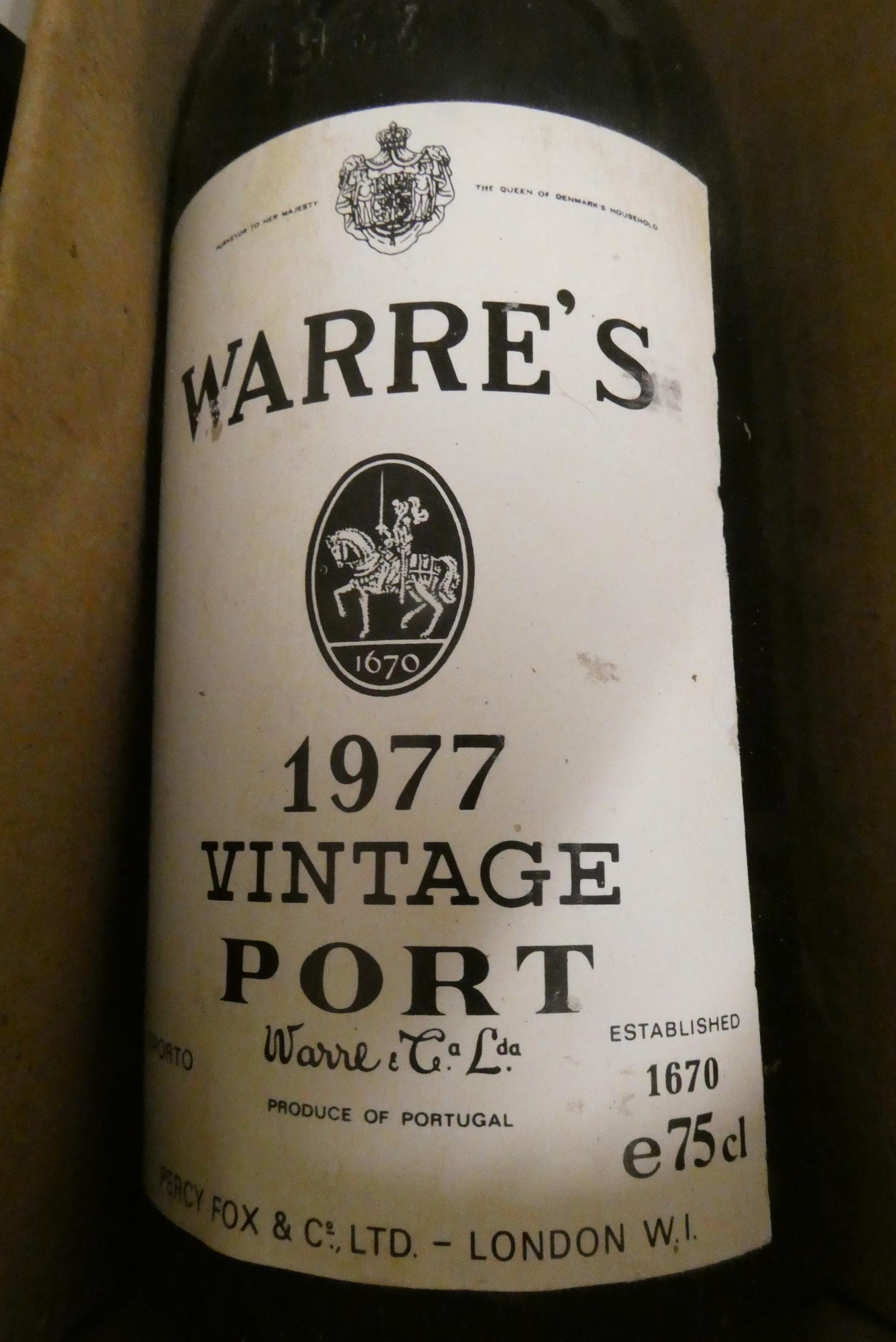 Twelve bottles Warre's 1977 vintage port, OWC (Est. plus 24% premium inc. VAT) Image