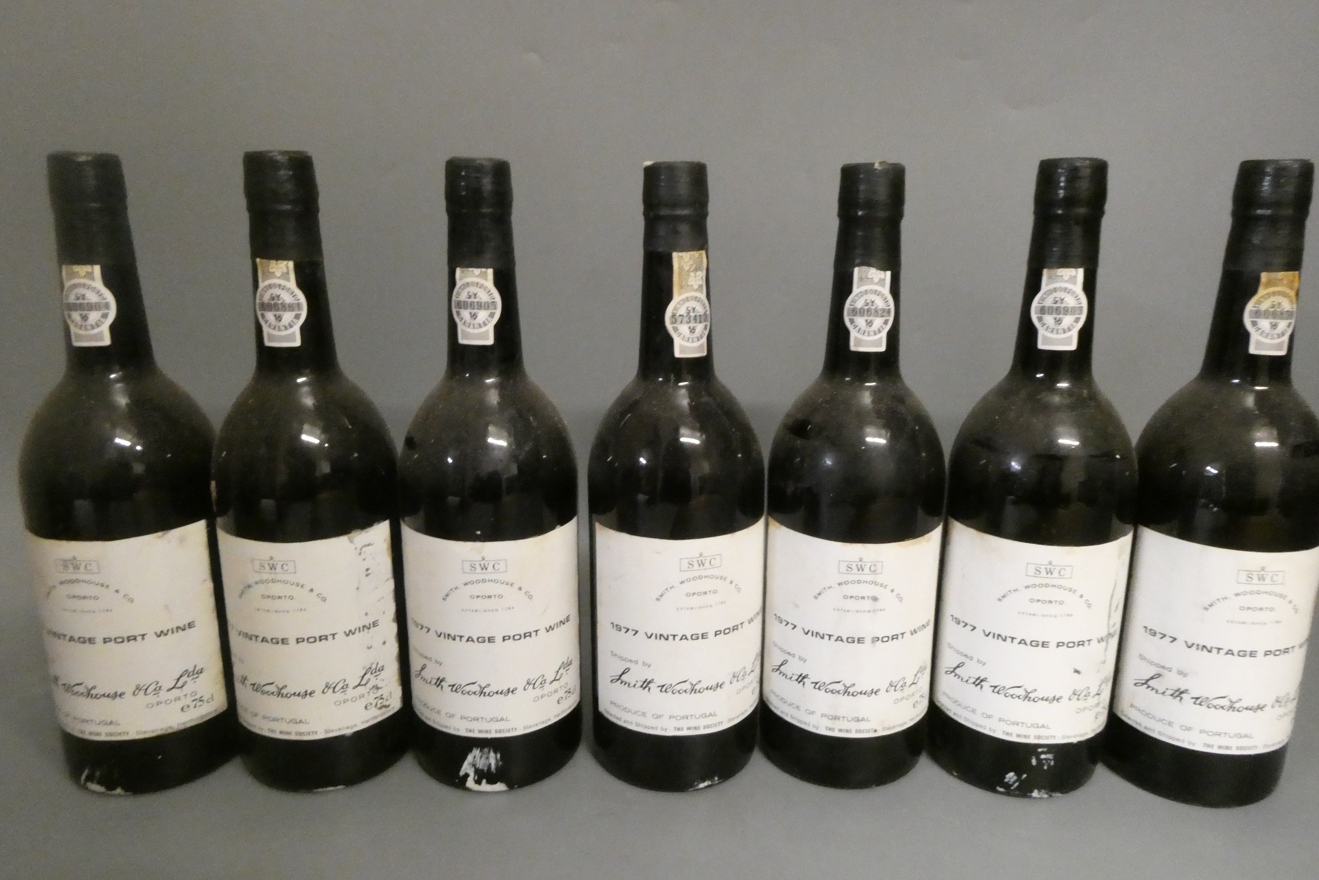 Seven bottles Smith Woodhouse & Co. 1977 vintage port (Est. plus 24% premium inc. VAT) Image