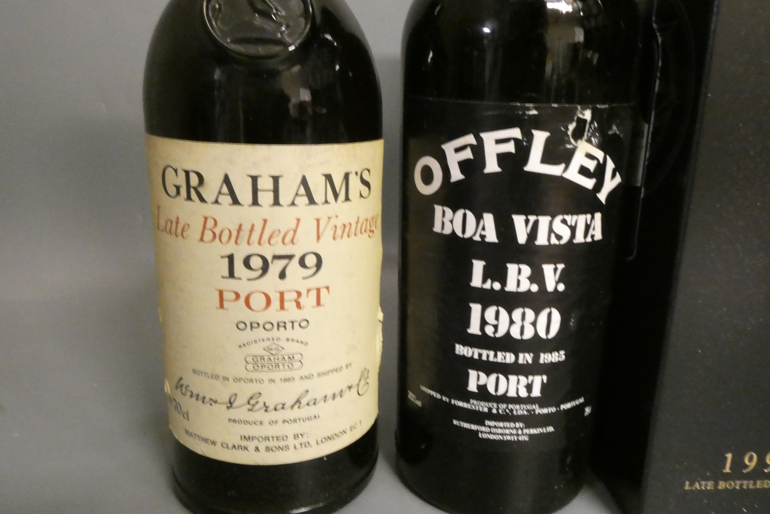 Six bottles of port Image
