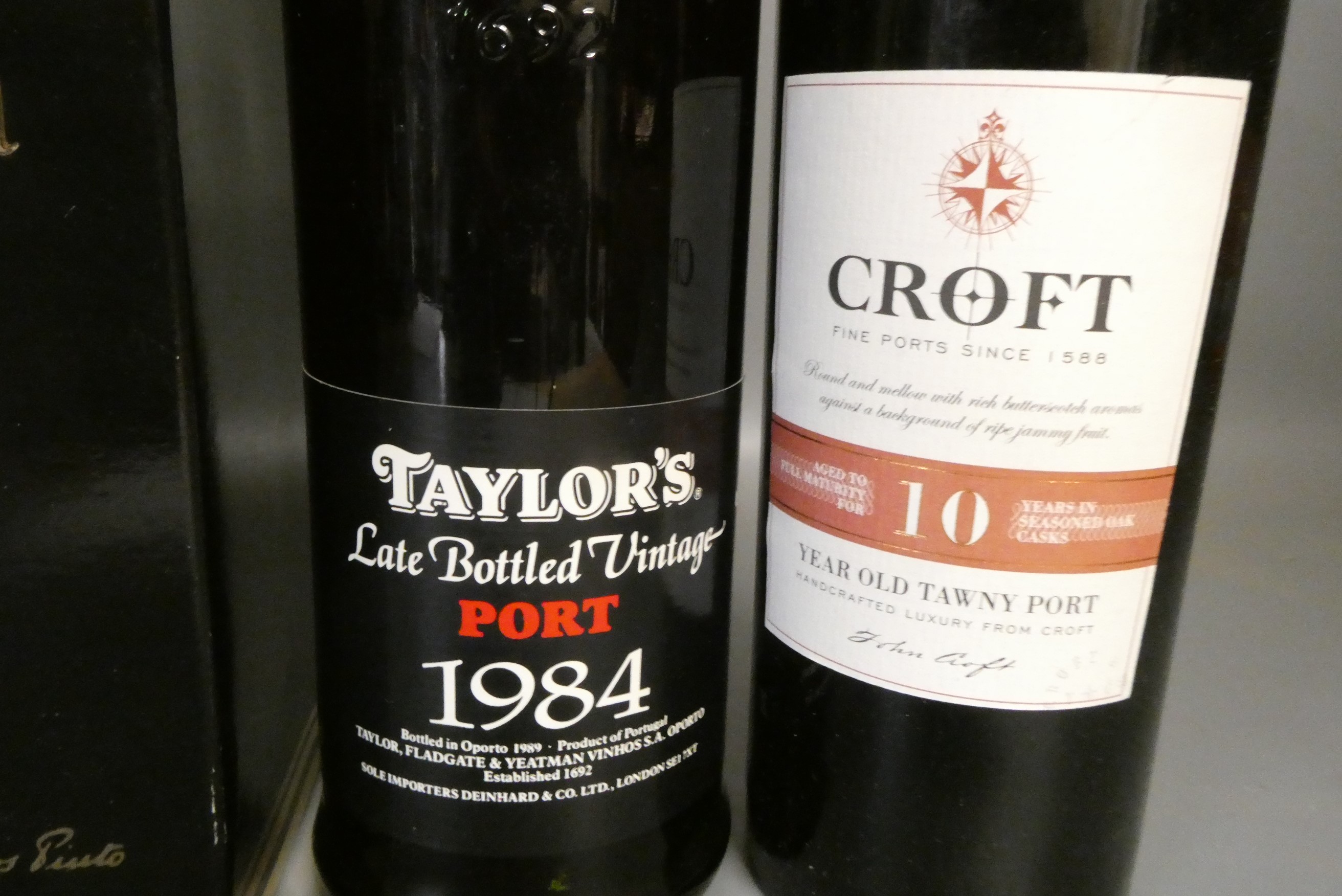 Six bottles of port Image