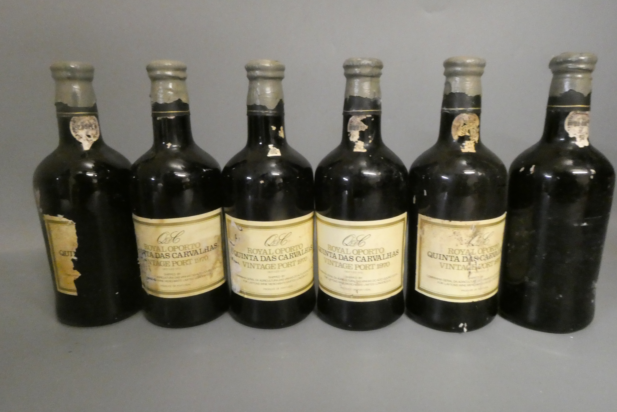 Six bottles Quinta das Carvalhas, 1970 vintage port (Est. plus 24% premium inc. VAT) Image