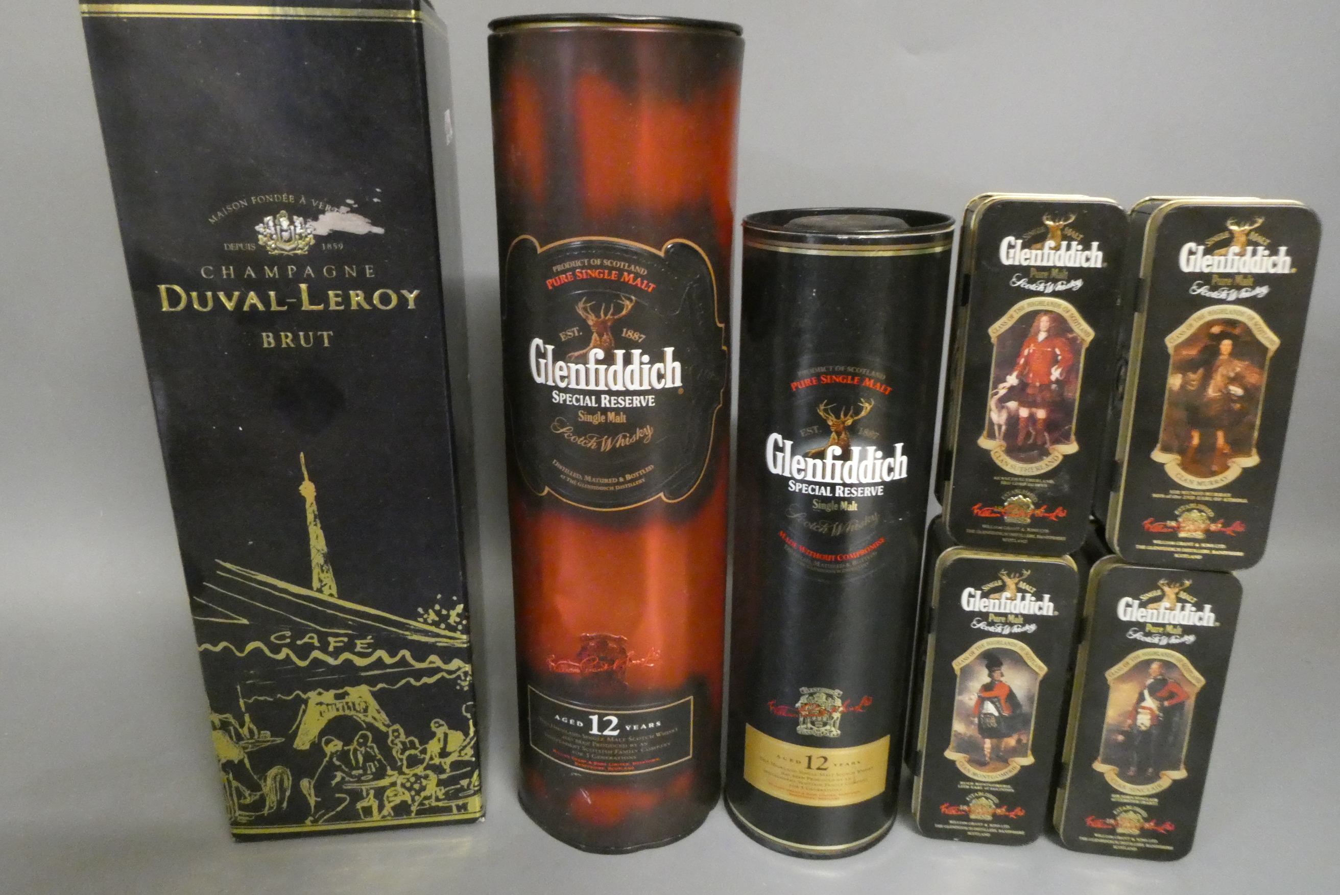A box of whisky and champagne Image