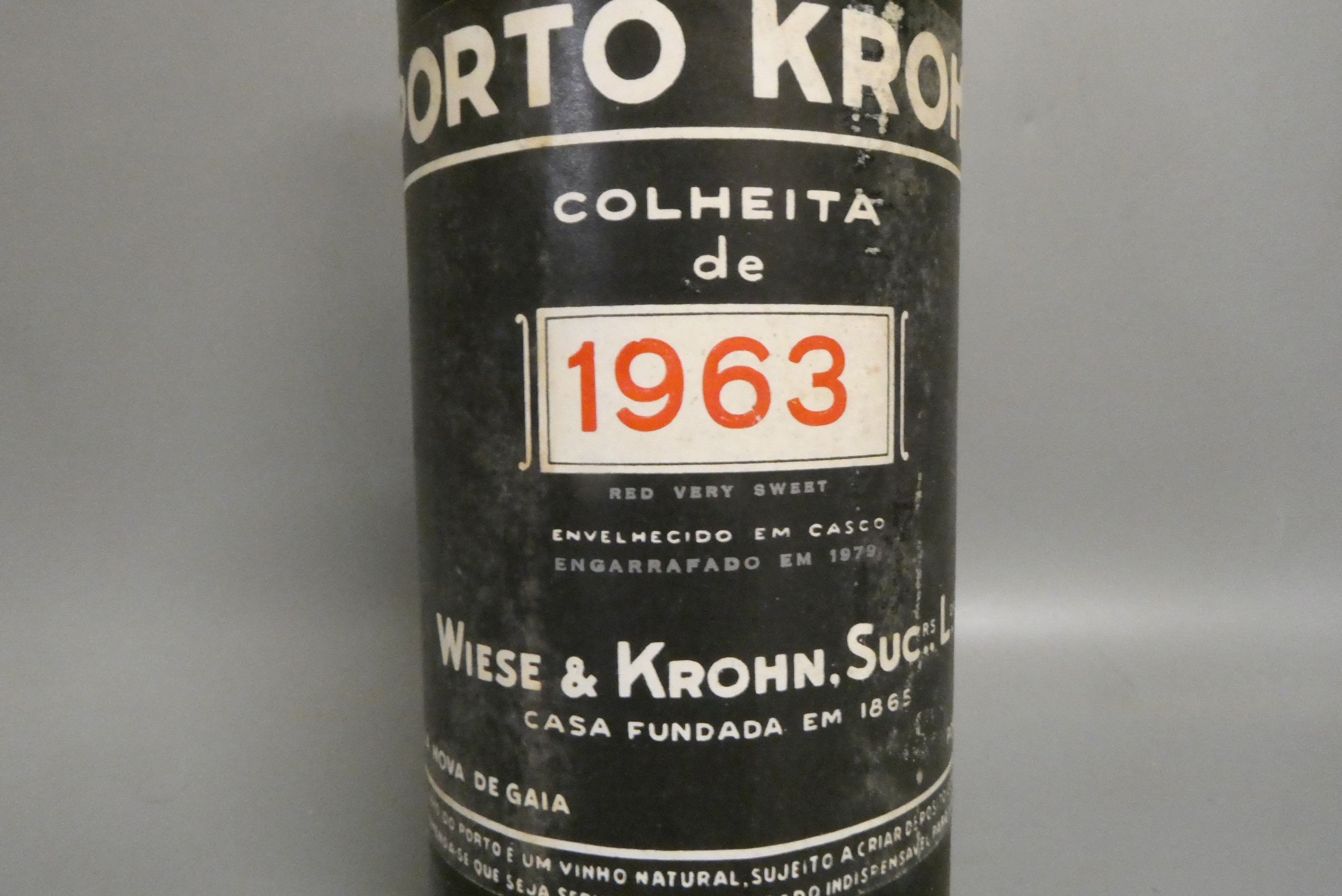 One bottle Porto Krohn 1963 vintage port (Est. plus 24% premium inc. VAT) Image