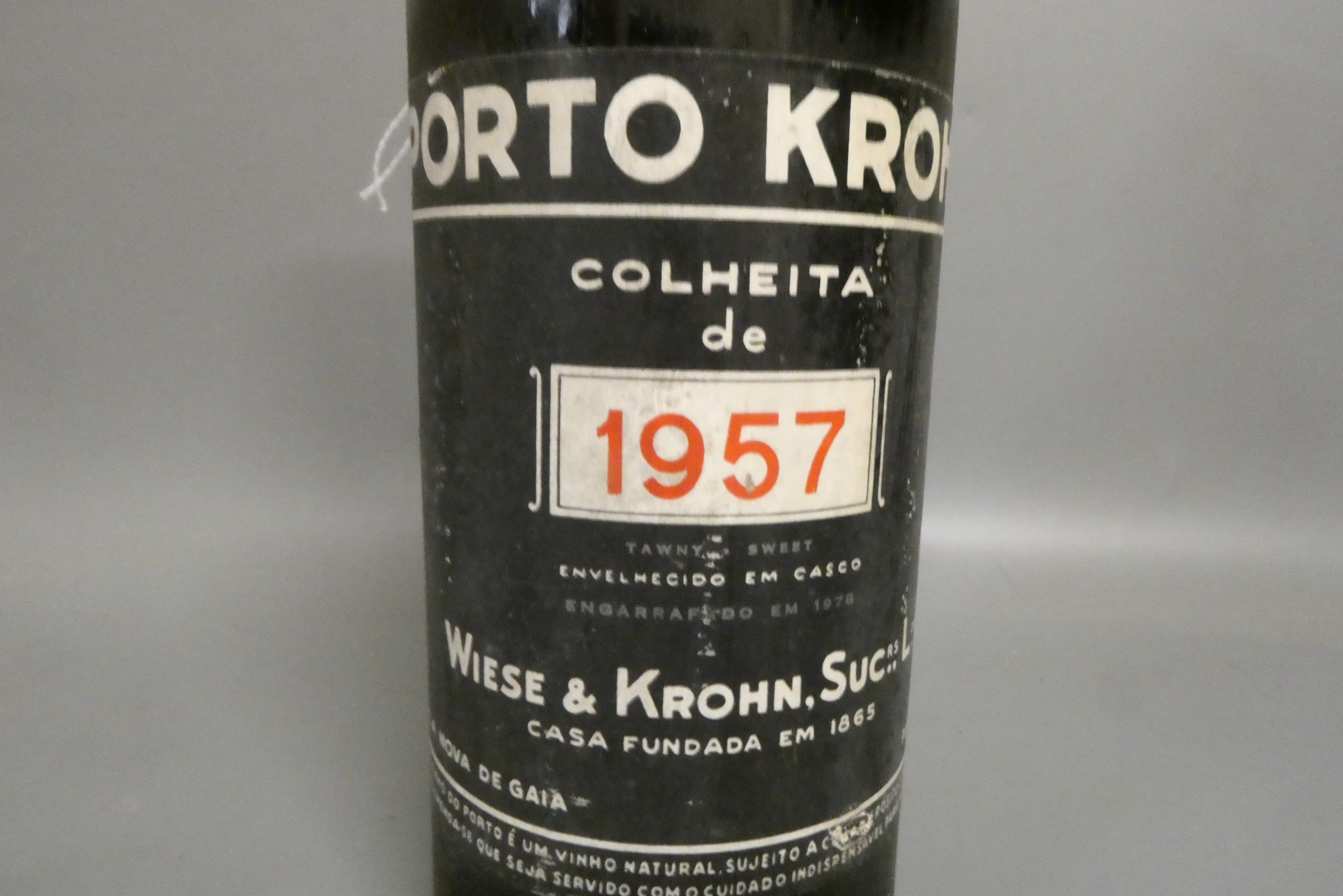 One bottle Porto Krohn 1957 vintage port (Est. plus 24% premium inc. VAT) Image