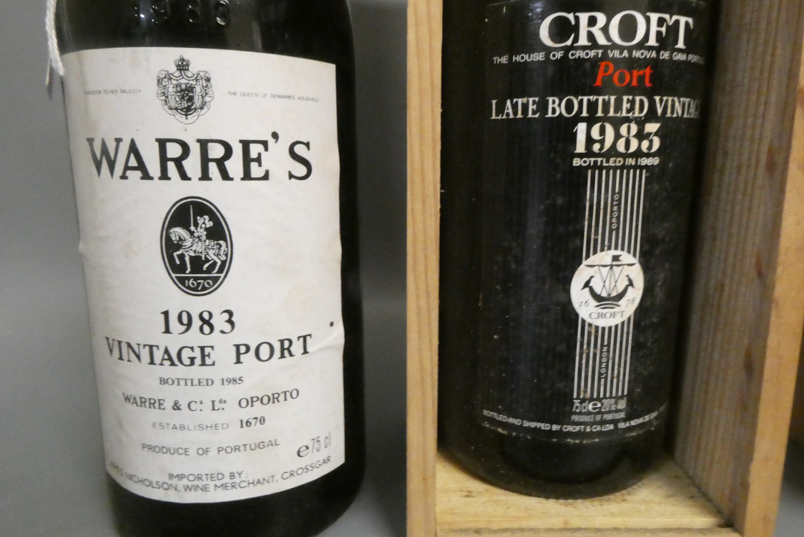 One bottle Warre's 1983 vintage port, together with a boxed Croft 1983 LBV port (2) Image