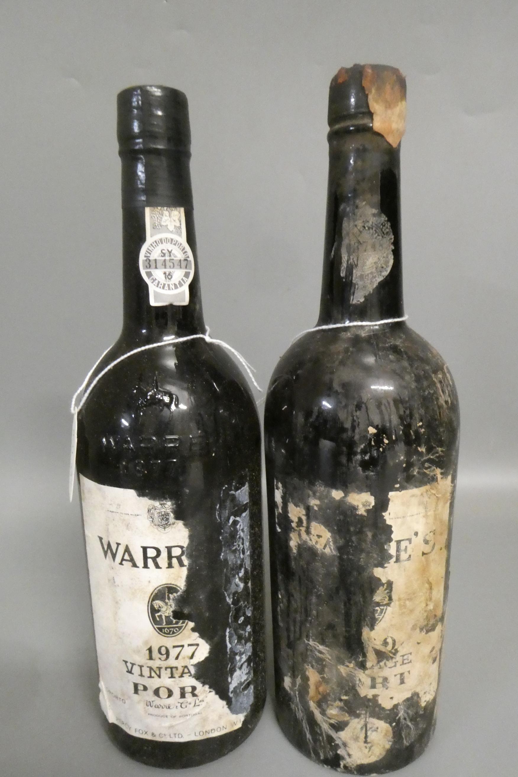 Two bottles of Warre's vintage port, comprising one 1960 and one 1977 (Est. plus 24% premium inc. Image