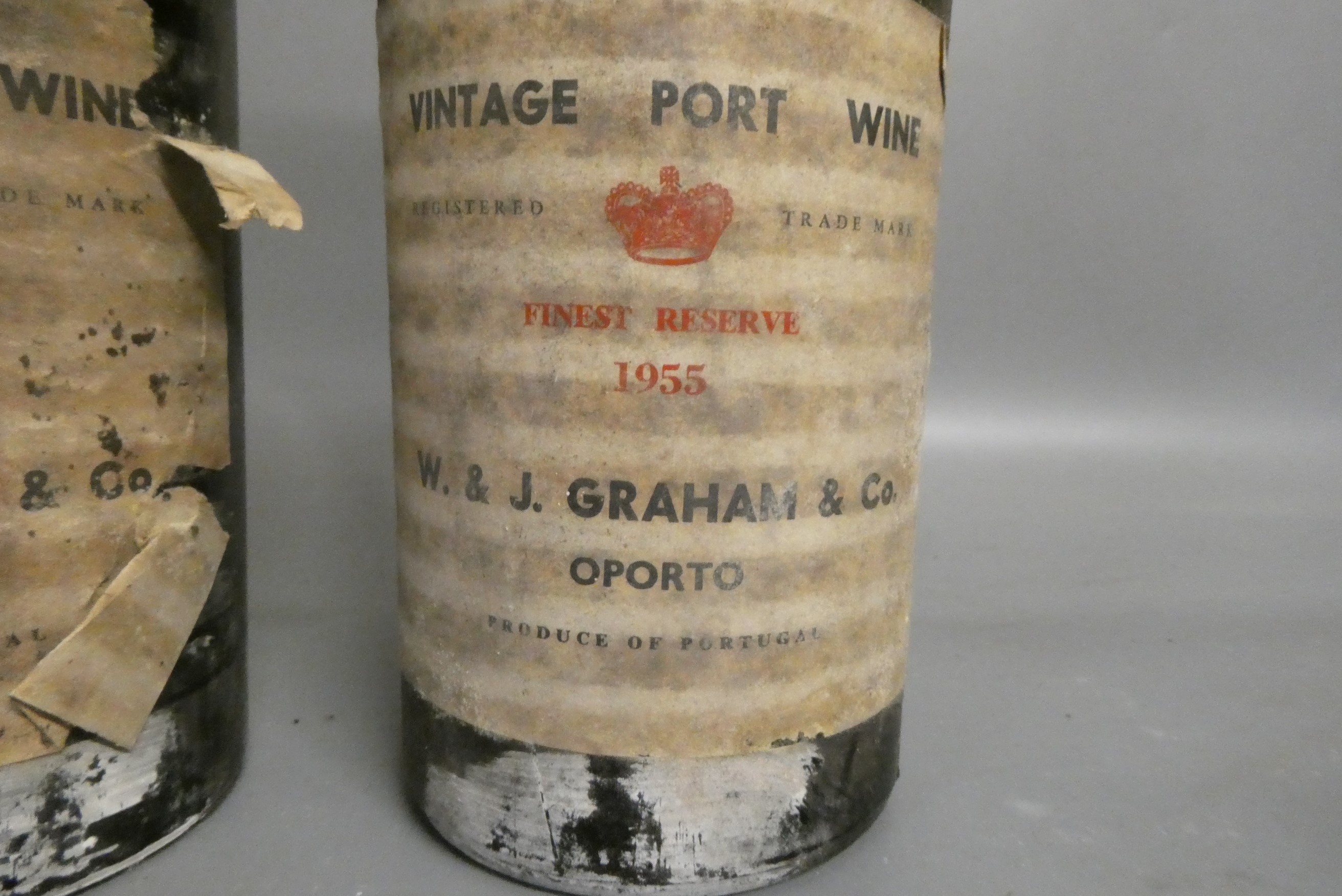 Two bottles of Graham's 1955 vintage port (Est. plus 24% premium inc. VAT) Image
