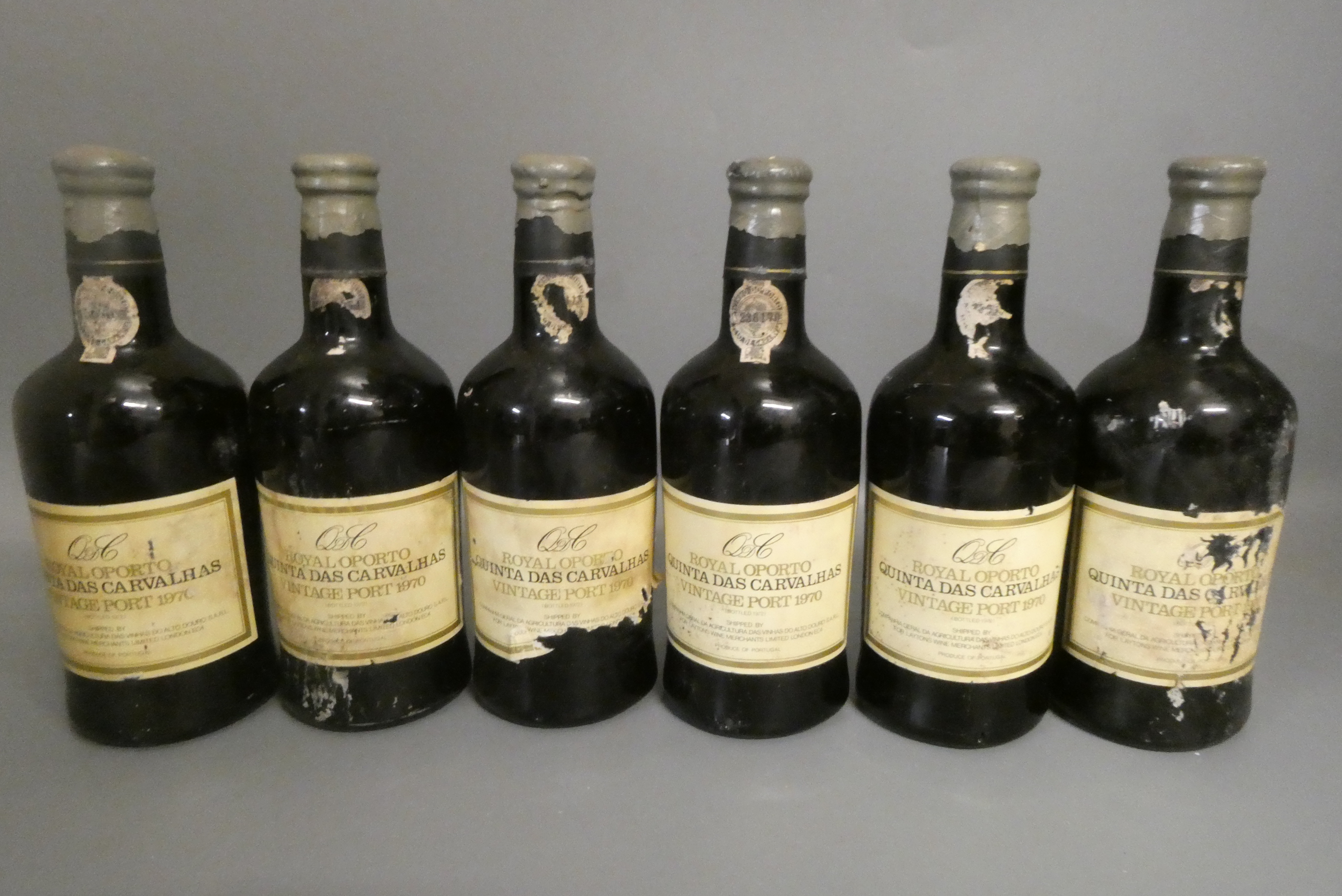 Six bottles Quinta das Carvalhas, 1970 vintage port (Est. plus 24% premium inc. VAT) Image