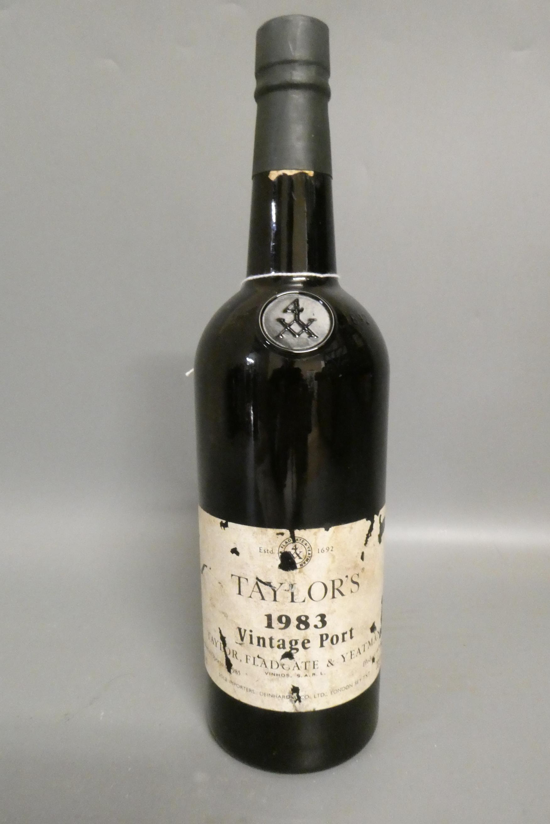 One bottle Taylor's 1983 vintage port (Est. plus 24% premium inc. VAT) Image
