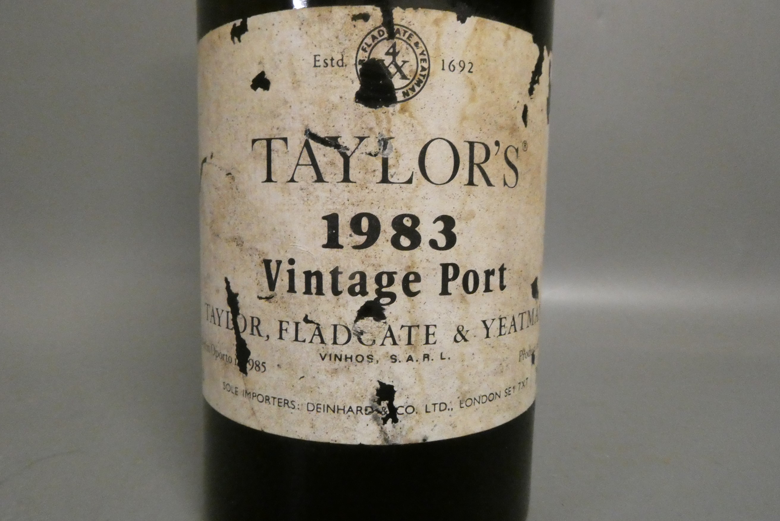 One bottle Taylor's 1983 vintage port (Est. plus 24% premium inc. VAT) Image