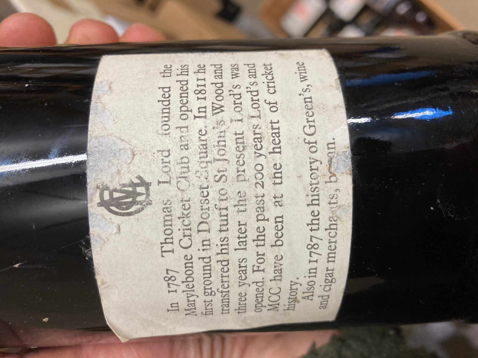 One bottle MCC Bi-Centenary Finest Old Wood Port (Est. plus 24% premium inc. VAT) Image