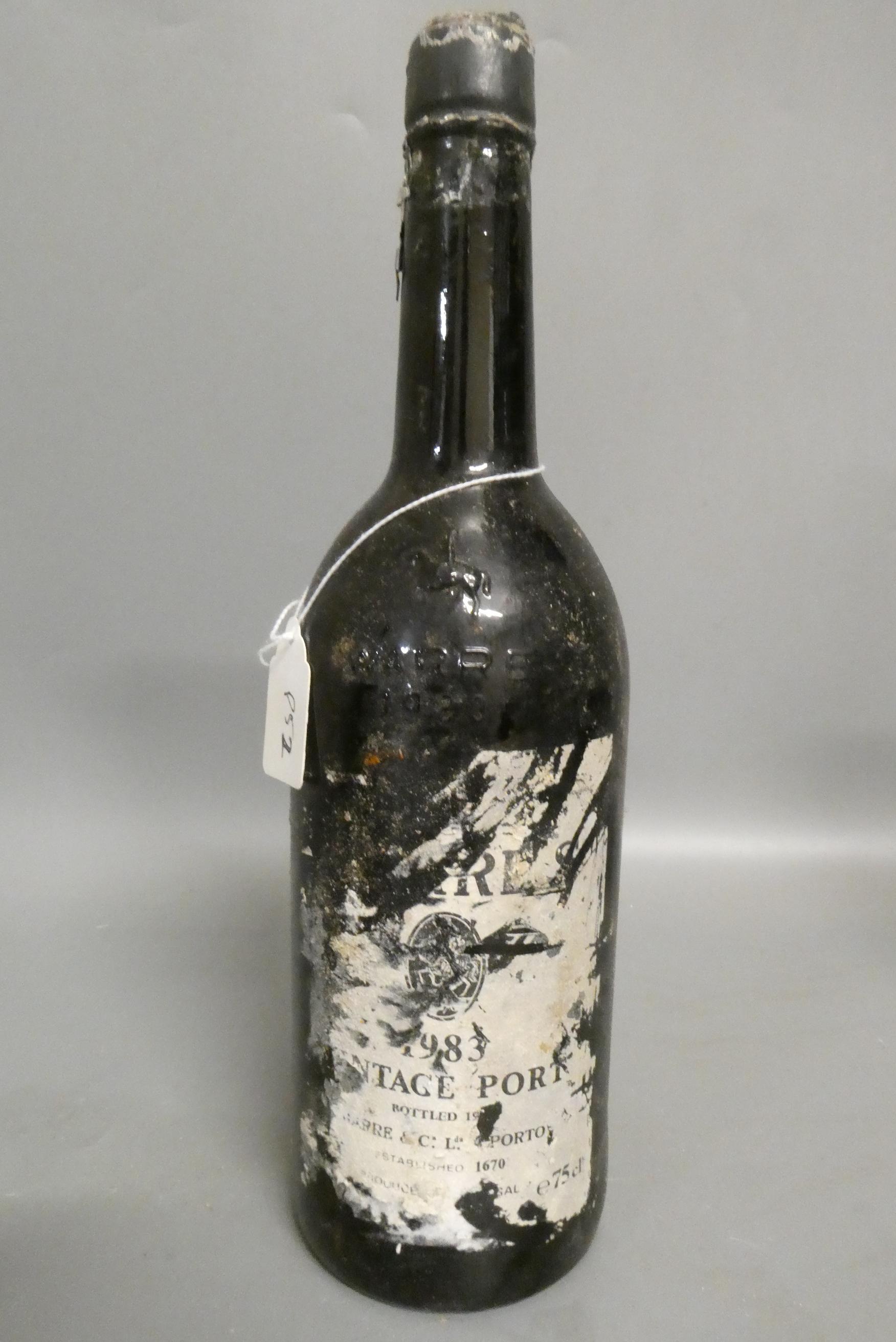 One bottle Warre's 1983 vintage port (Est. plus 24% premium inc. VAT) Image