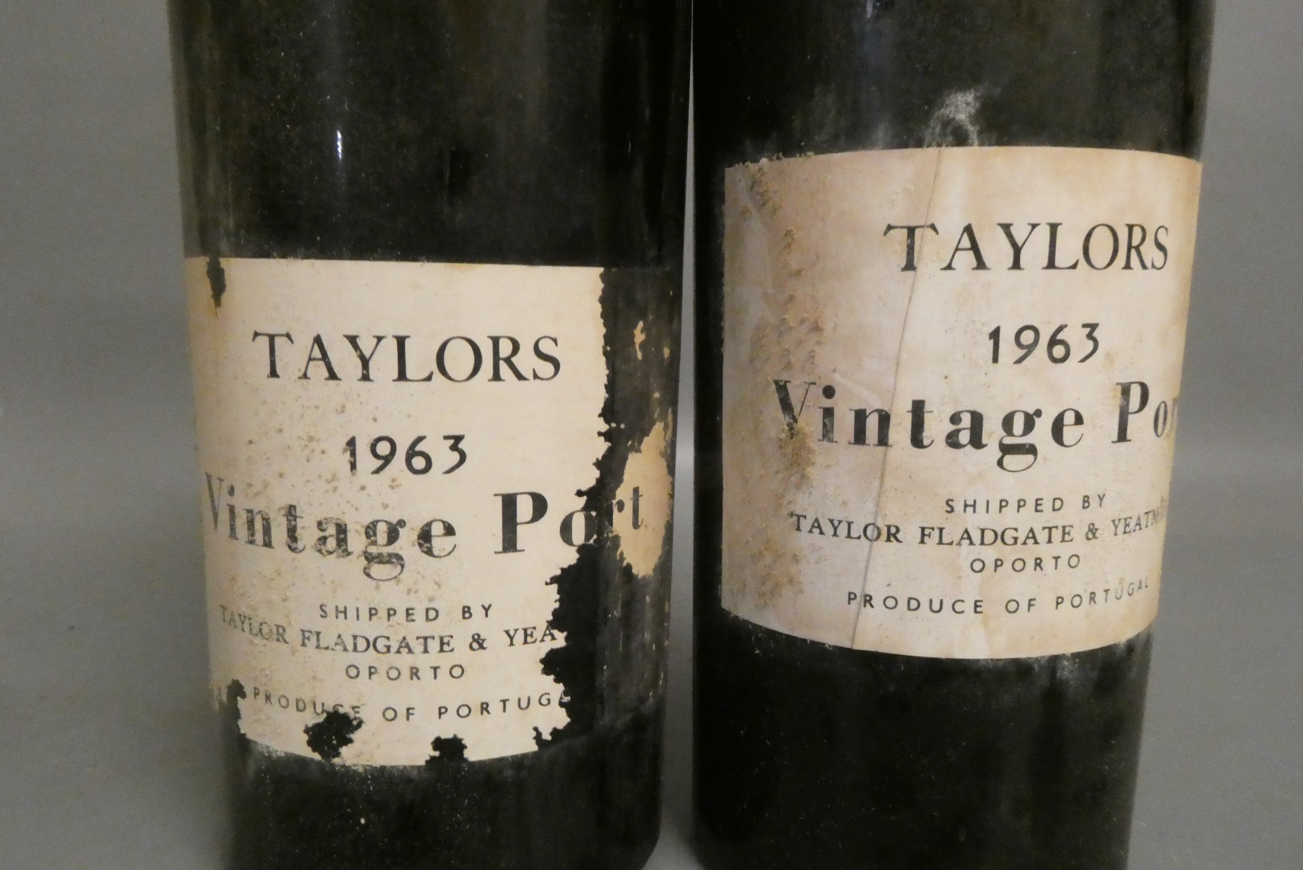 Two bottles Taylor's 1963 vintage port (Est. plus 24% premium inc. VAT) Image