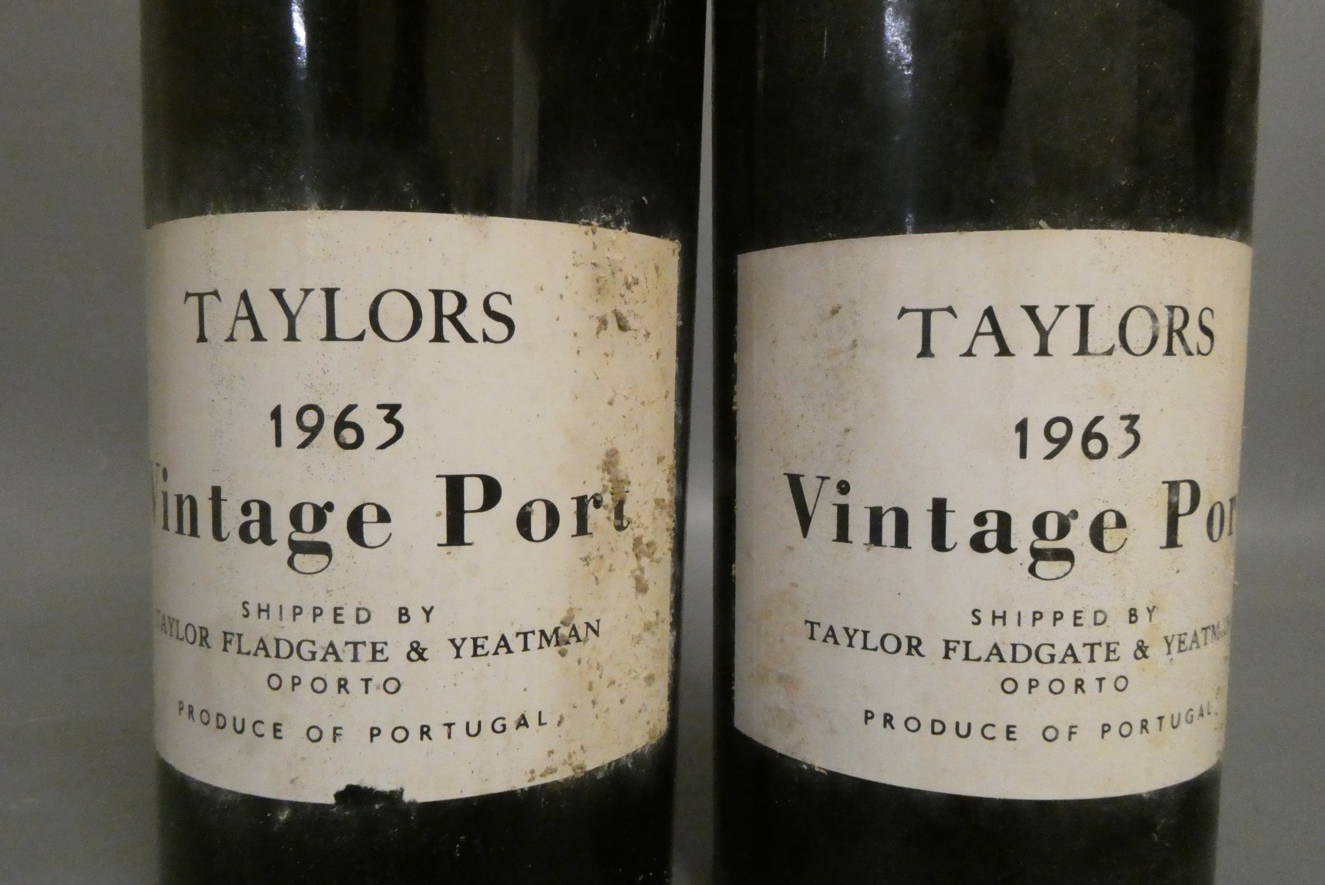 Two bottles Taylor's 1963 vintage port (Est. plus 24% premium inc. VAT) Image