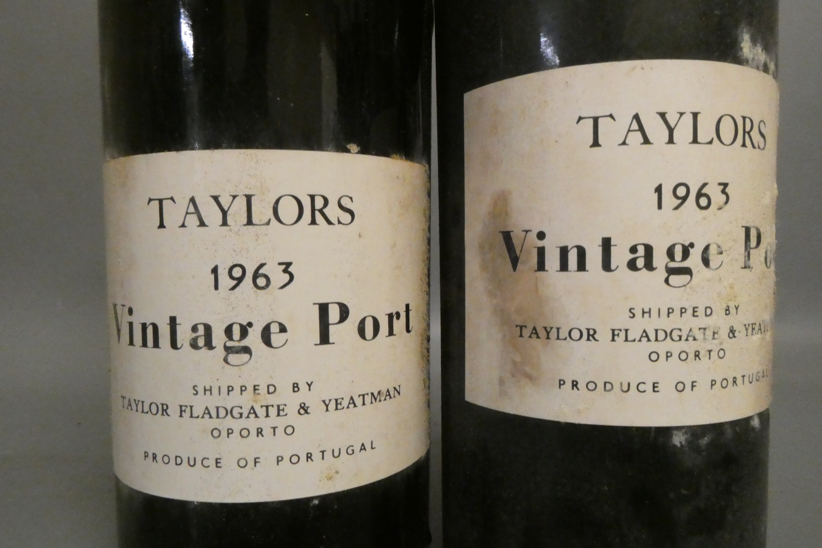 Two bottles Taylor's 1963 vintage port (Est. plus 24% premium inc. VAT) Image