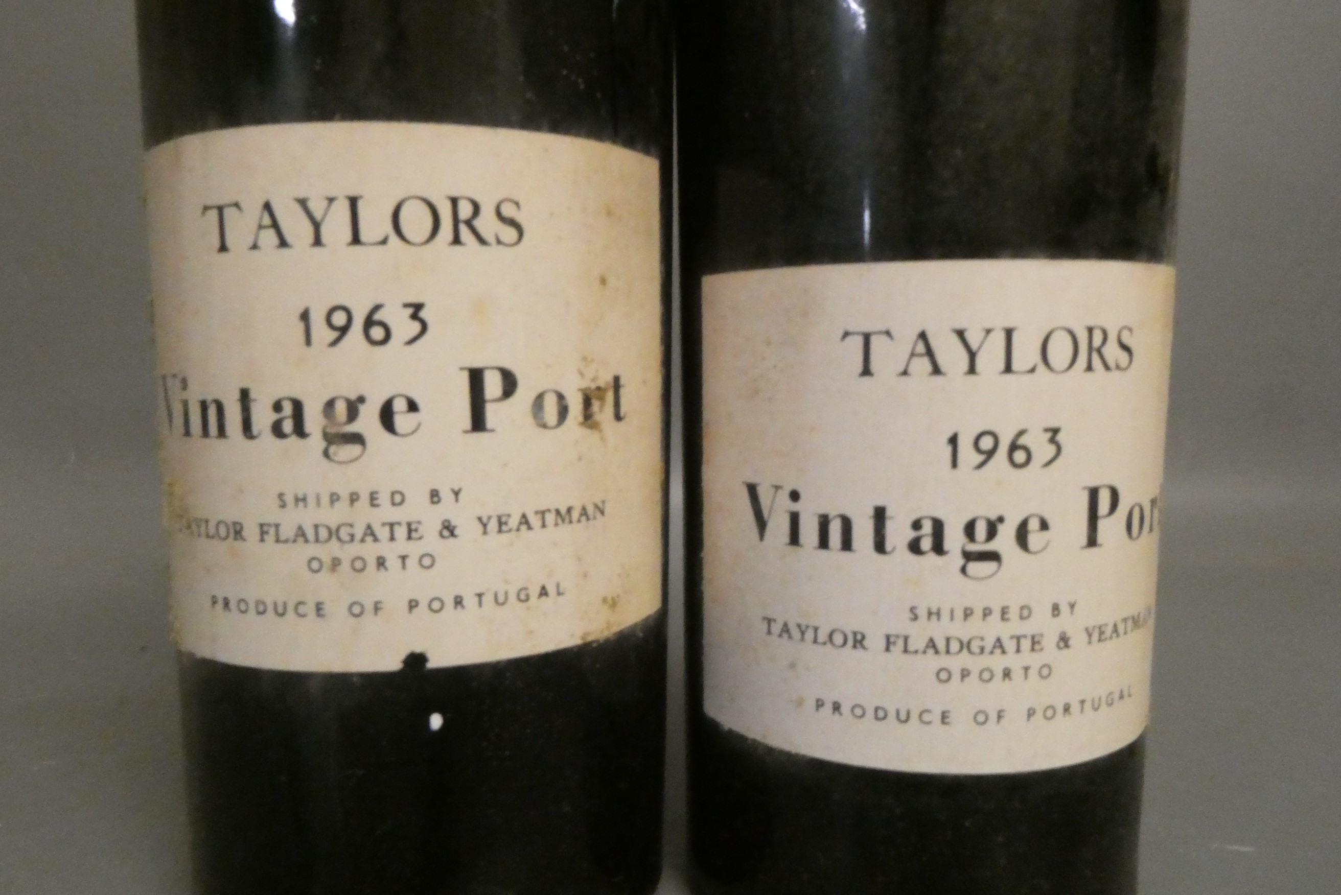 Two bottles Taylor's 1963 vintage port (Est. plus 24% premium inc. VAT) Image