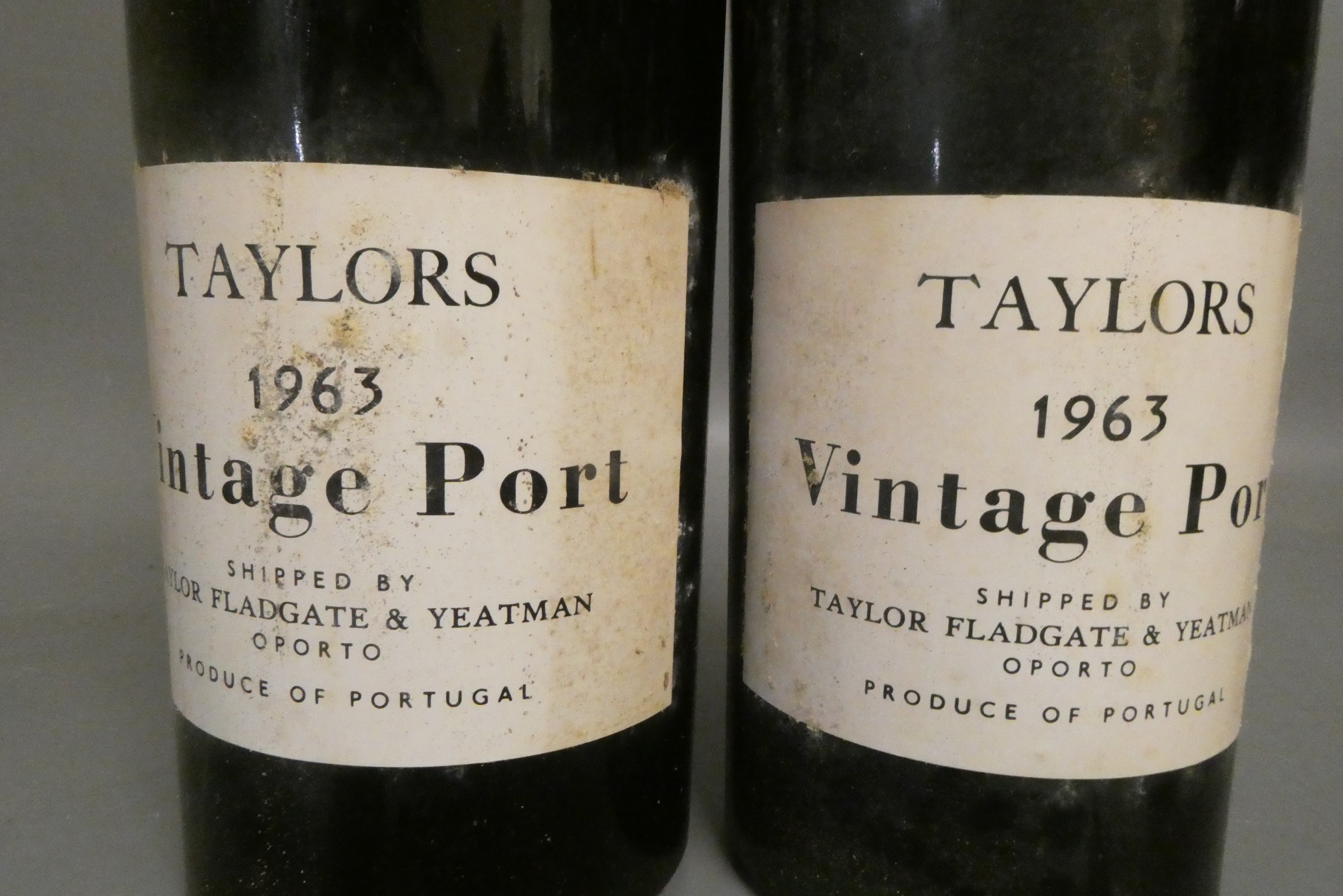 Two bottles Taylor's 1963 vintage port (Est. plus 24% premium inc. VAT) Image