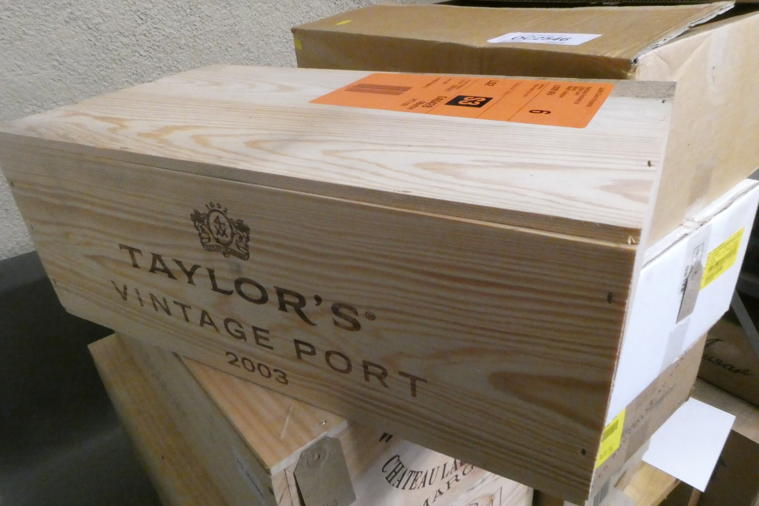 Six bottles Taylor's 2003 vintage port, OWC (Est. plus 24% premium inc. VAT) Image