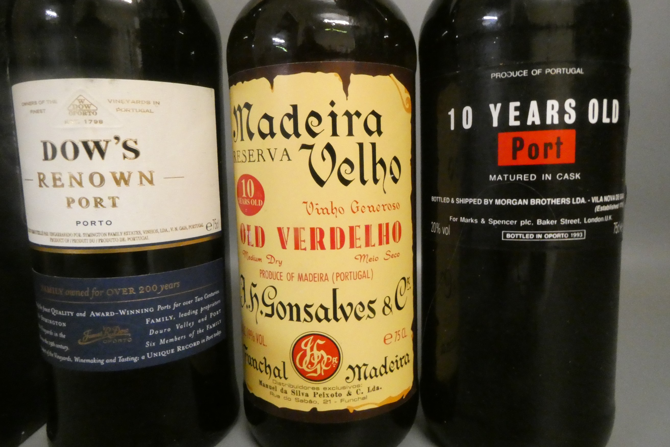Five bottles of port & madeira Image