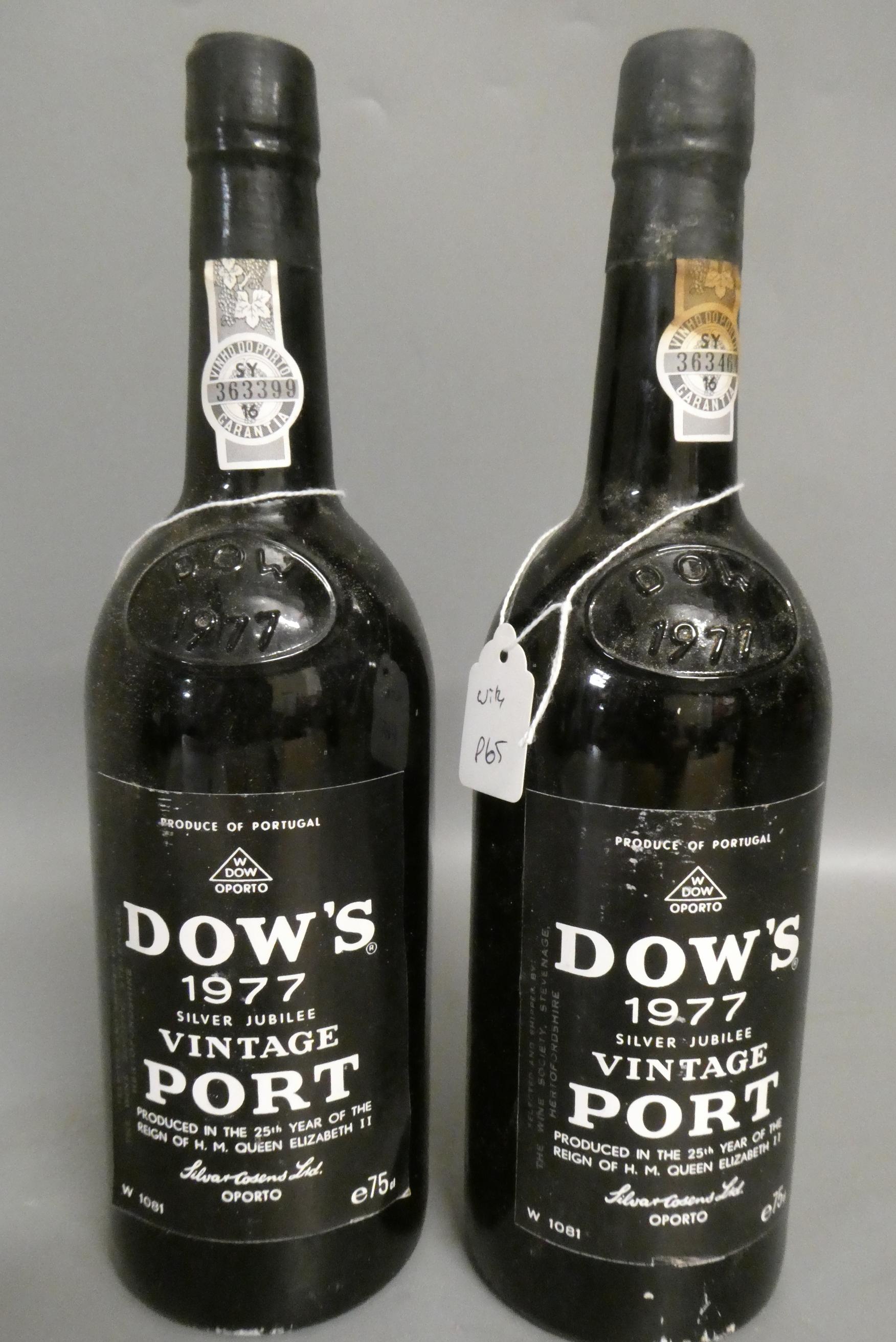 Two bottles Warre's 1977 vintage port (Est. plus 24% premium inc. VAT) Image