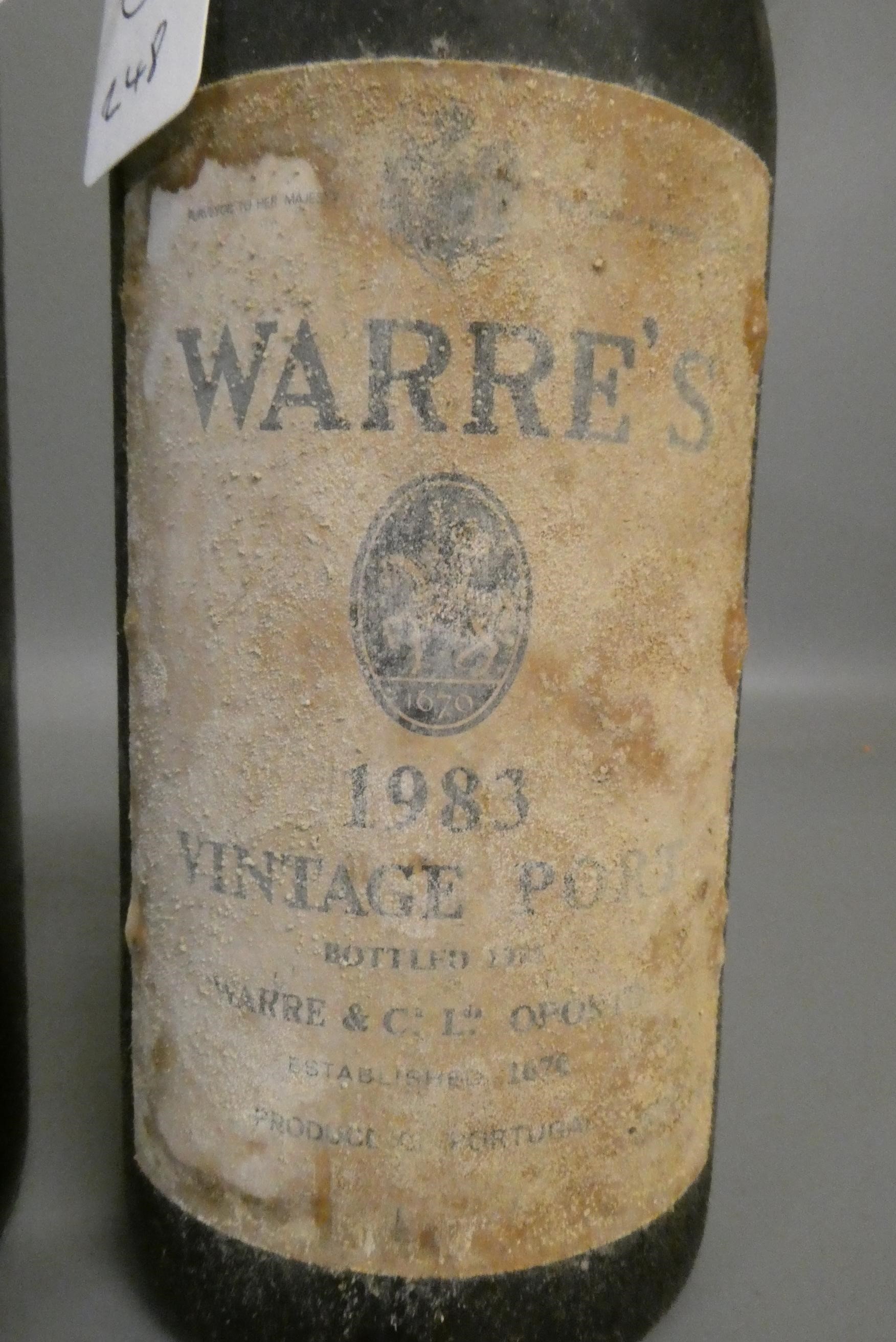 One bottle Warre's 1983 vintage port, together with one bottle Real Companhia Velha 1985 vintage Image