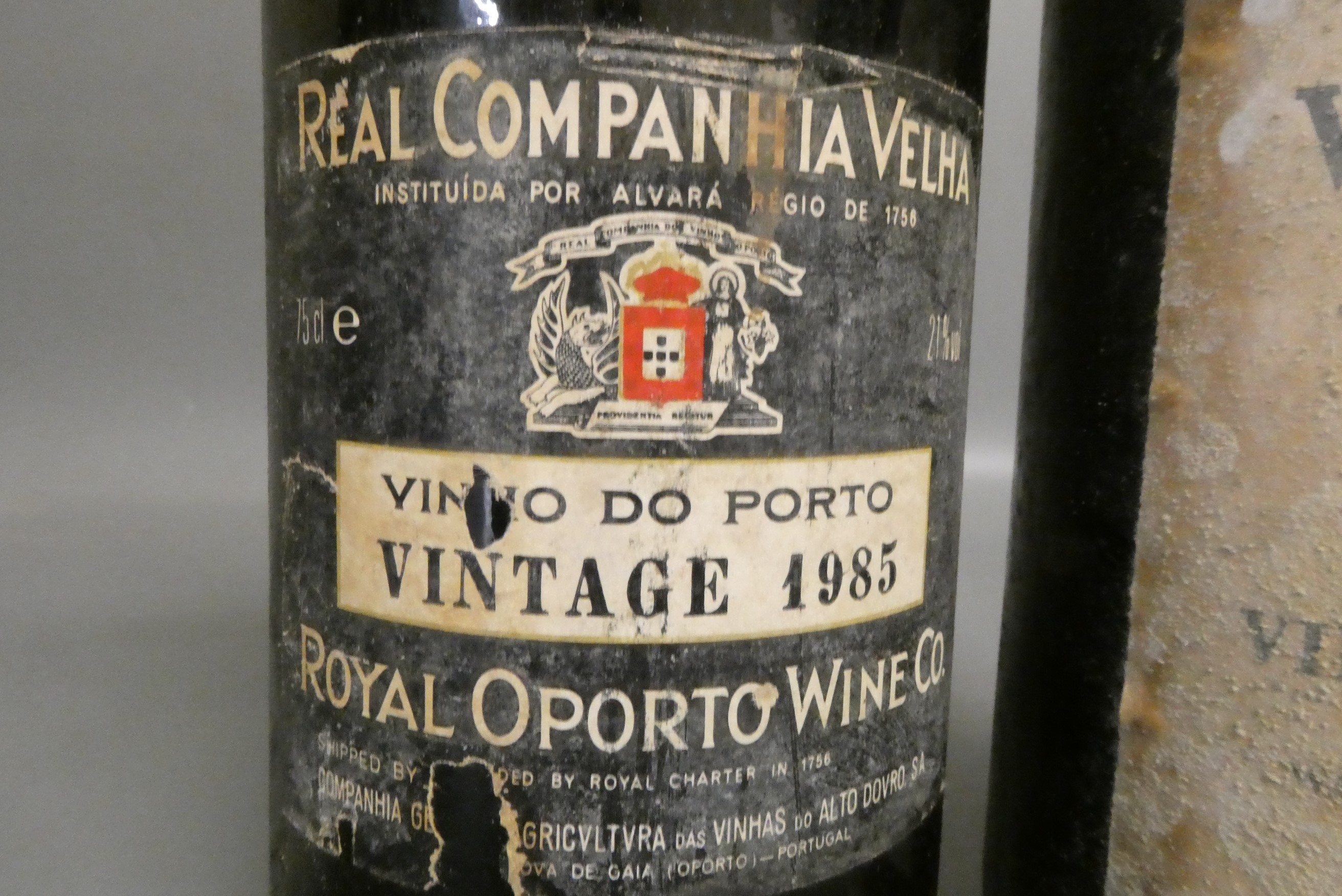 One bottle Warre's 1983 vintage port, together with one bottle Real Companhia Velha 1985 vintage Image