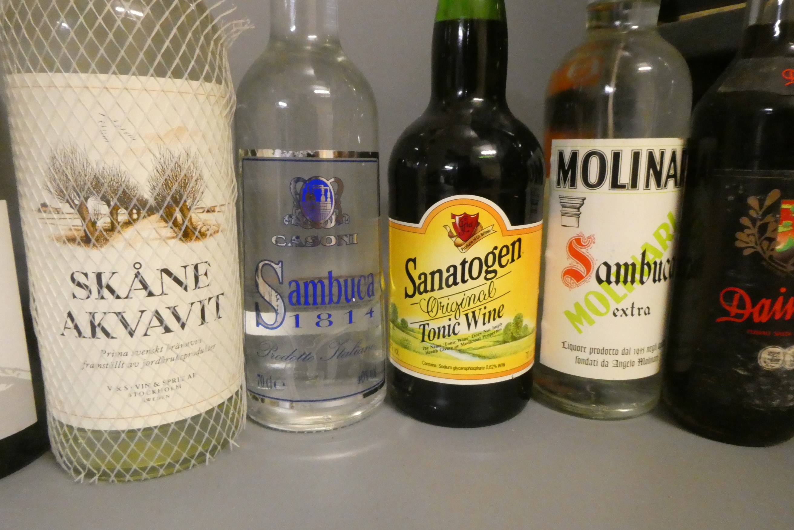 Fourteen bottles of mixed wine and liqueur Image