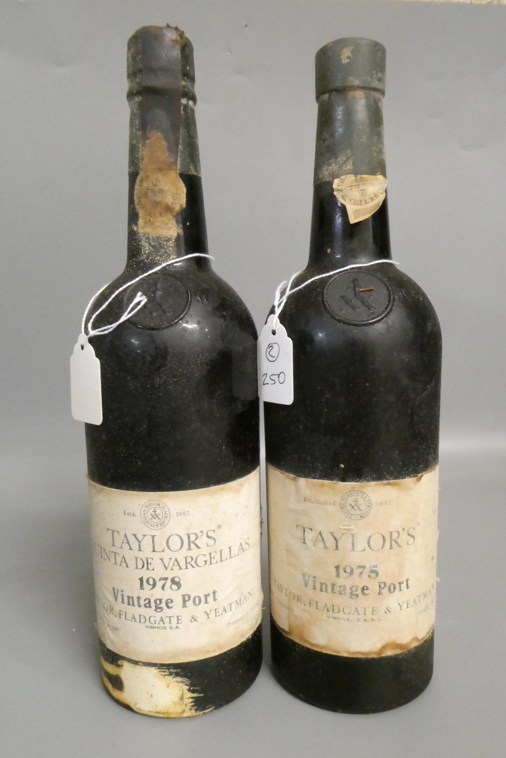 Two bottles Taylor's vintage port, comprising a 1875 and a 1978 (Est. plus 24% premium inc. VAT) Image