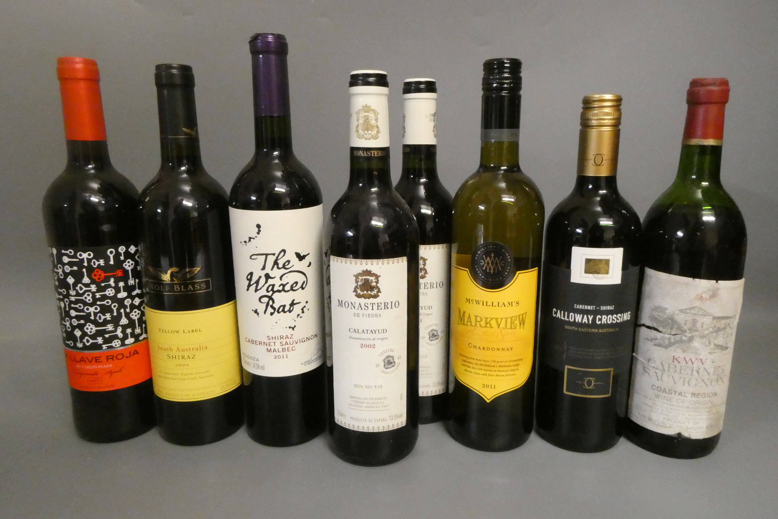 Eight bottles of new world & Spanish wine Image