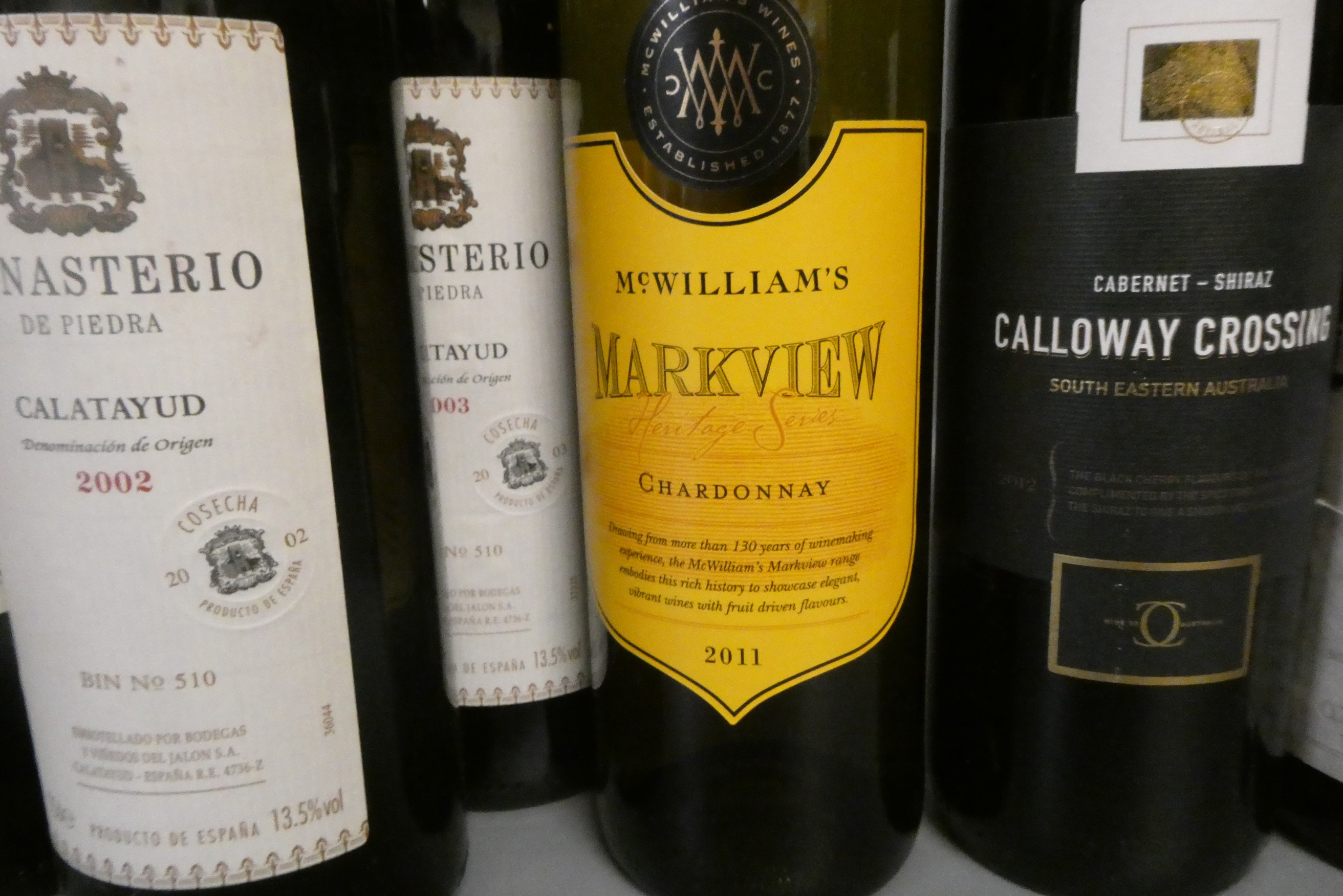 Eight bottles of new world & Spanish wine Image