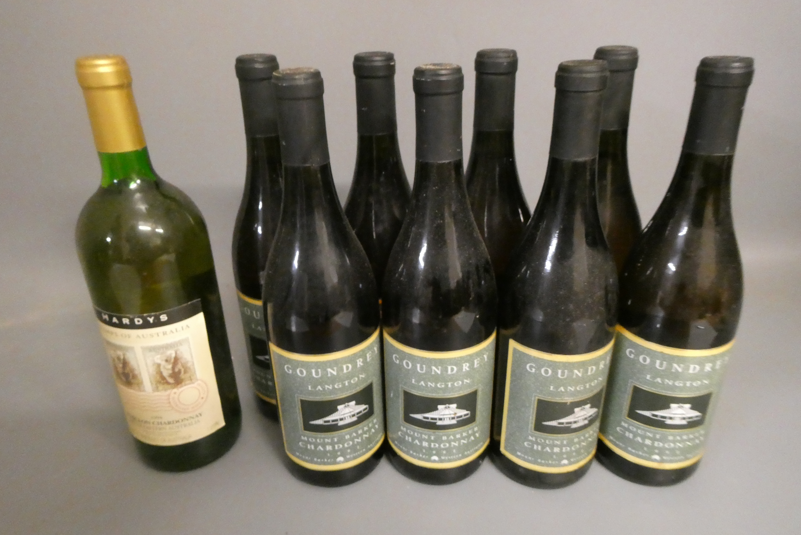 Nine bottles of Australian white wine, comprising eight 1992 Goundrey Estate mount Barker Image