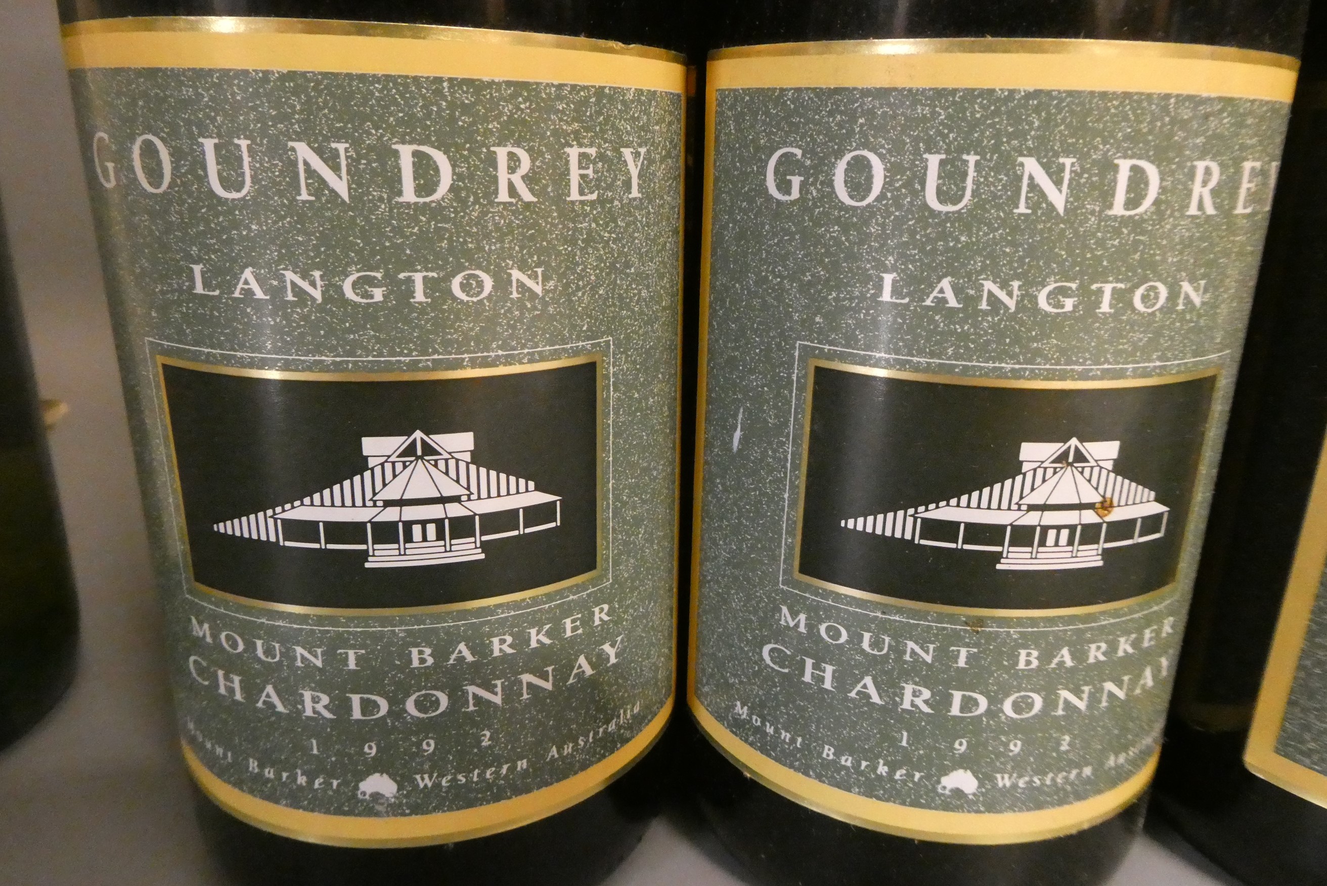 Nine bottles of Australian white wine, comprising eight 1992 Goundrey Estate mount Barker Image